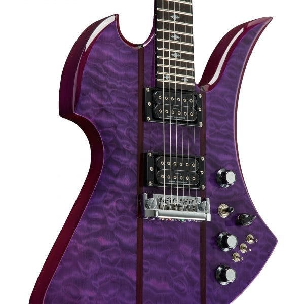 BC Rich Legacy Series Mockingbird STQ Hardtail Electric Guitar in Transparent Purple - 514855-BC-Rich-Legacy-Mockingbird-STQ-Hardtail-Purple-Angle.jpg
