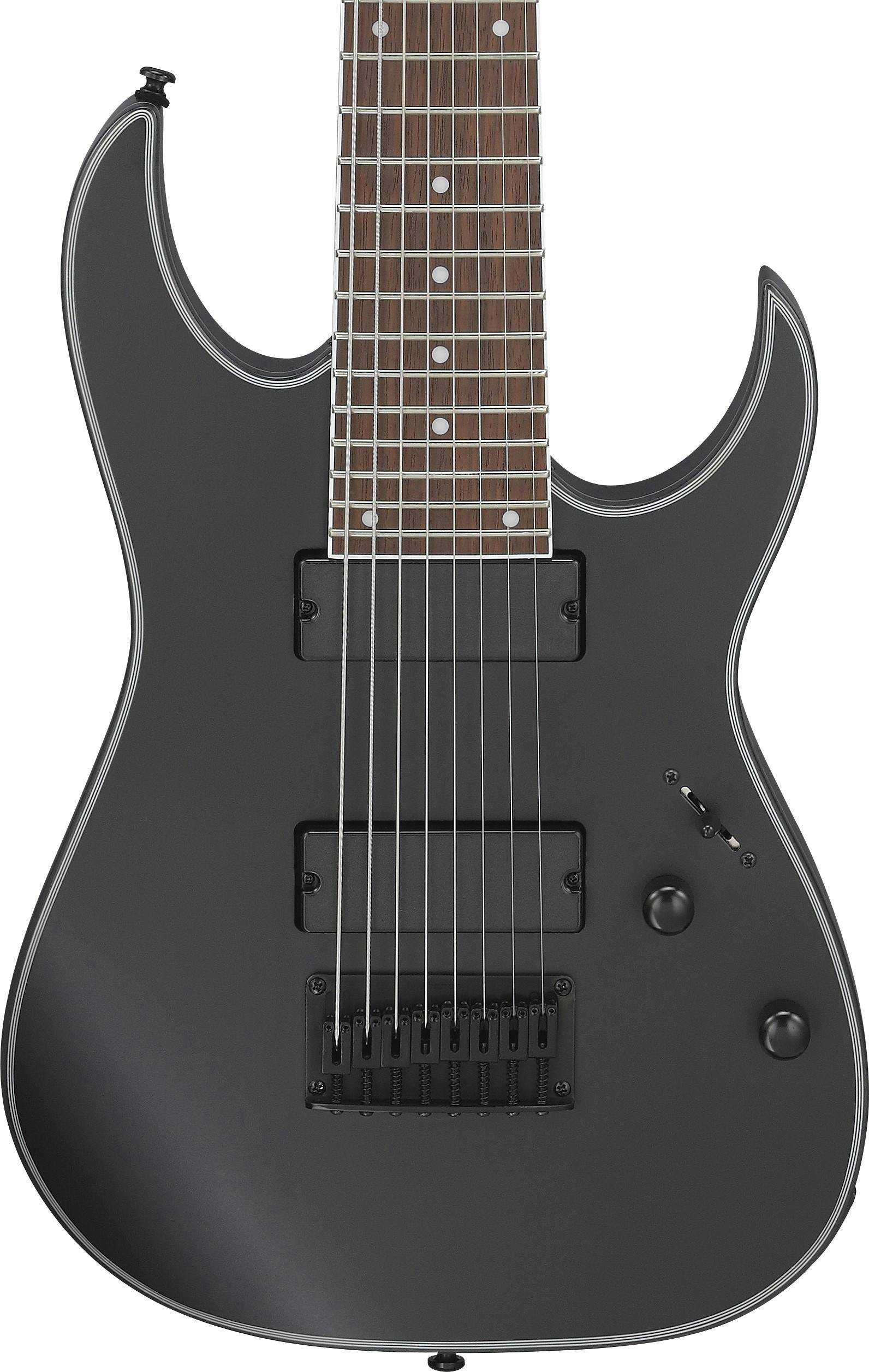 Ibanez RG8EX-BKF 8-String Electric Guitar in Black Flat - RG8EX-BKF-rg8ex-black-flat-hero.jpg