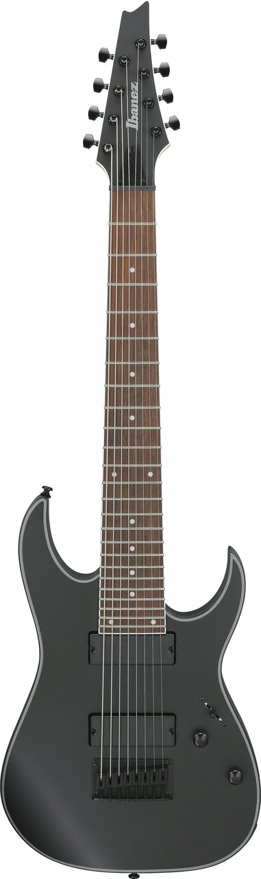 Ibanez RG8EX-BKF 8-String Electric Guitar in Black Flat - RG8EX-BKF-rg8ex-black-flat-front.jpg