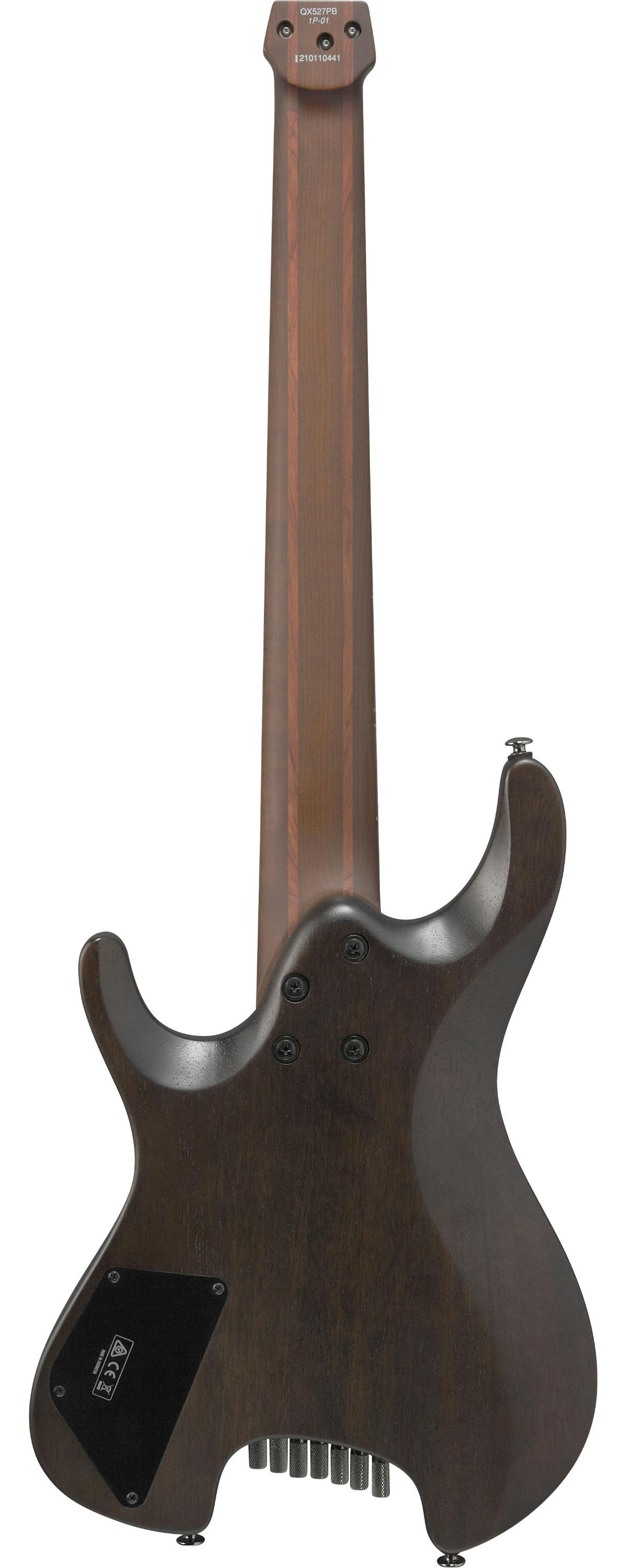 Ibanez QX527PB-ABS Q Series 7-String Headless Electric Guitar HH in Antique Brown Stained with Slanted Frets - 446423-Ibanez-Q-Series-Headless-7-String-Guitar-HH-Antique-Brown-Stained-Back.jpg