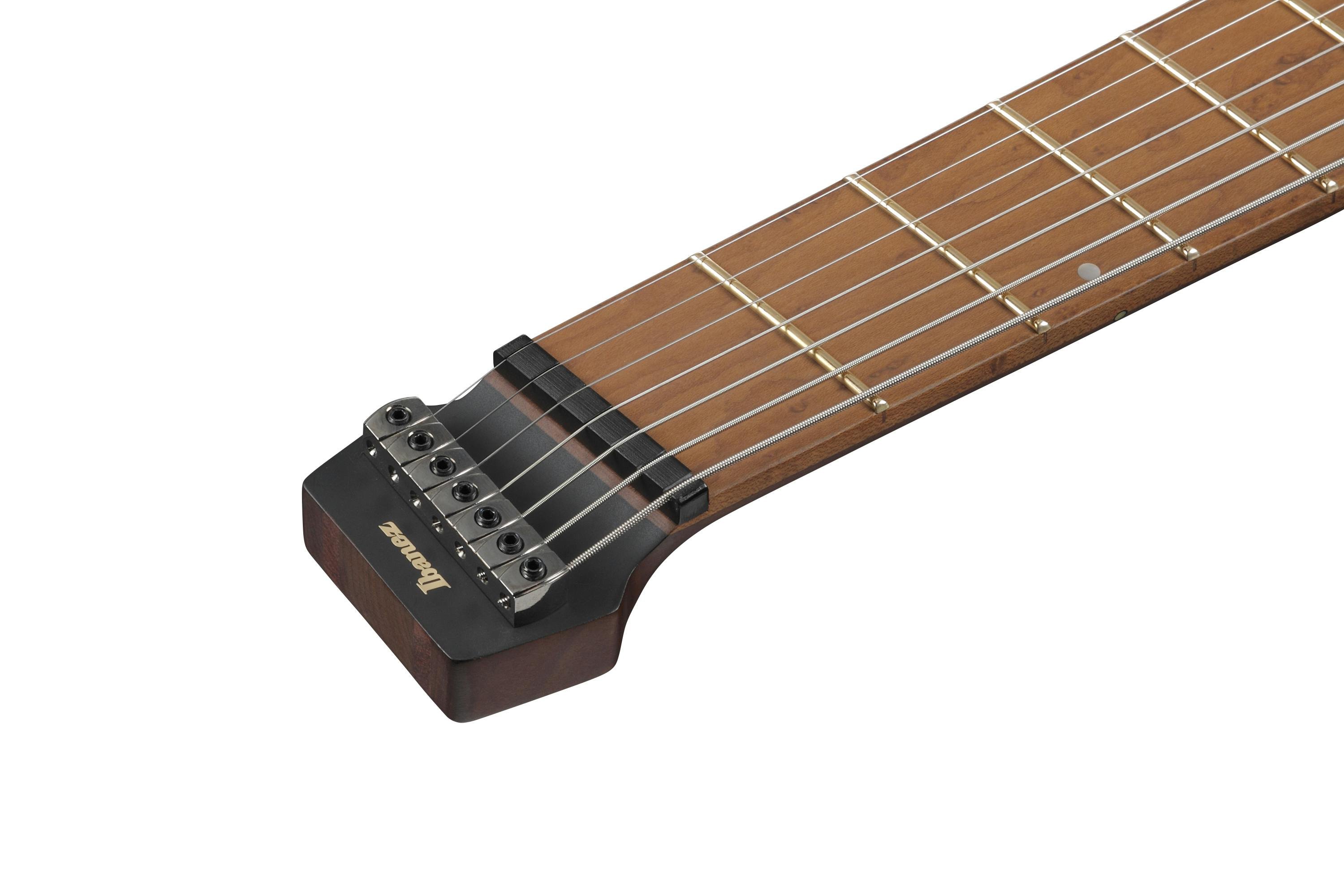 Ibanez QX527PB-ABS Q Series 7-String Headless Electric Guitar HH in Antique Brown Stained with Slanted Frets - 446429-Ibanez-Q-Series-Headless-7-String-Guitar-HH-Antique-Brown-Stained-Headstock.jpg
