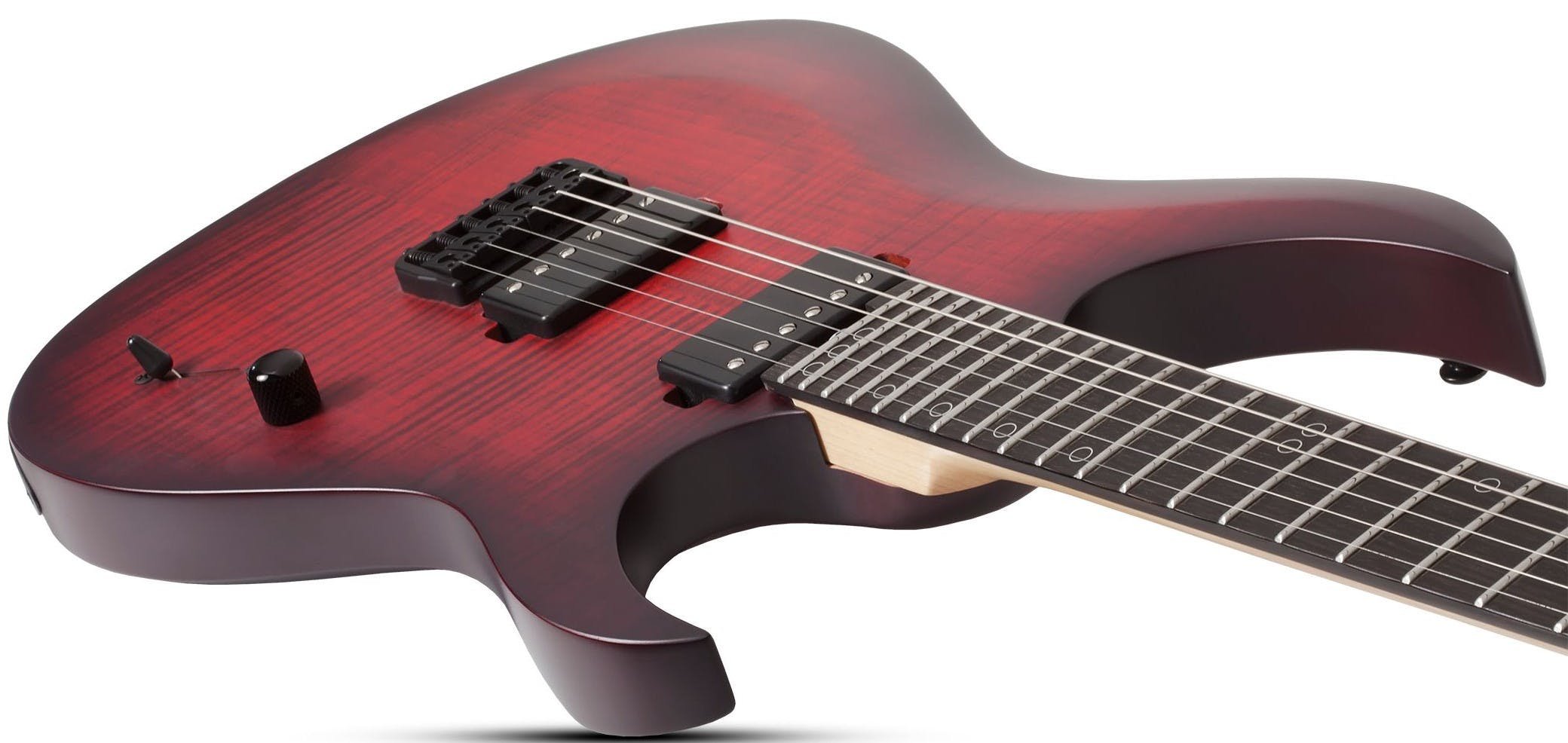 Schecter Sunset-6 Extreme Electric Guitar in Scarlet Burst - SCH-GTR-2571-Schecter-Sunset-6-Extreme-Scarlet-Burst-Front-Neck.jpg