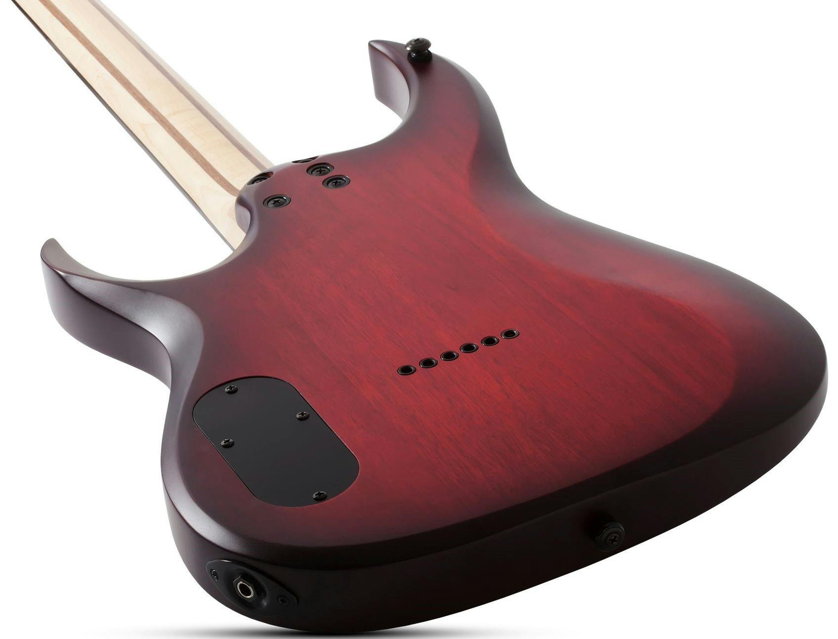 Schecter Sunset-6 Extreme Electric Guitar in Scarlet Burst - SCH-GTR-2571-Schecter-Sunset-6-Extreme-Scarlet-Burst-Back-Jack.jpg