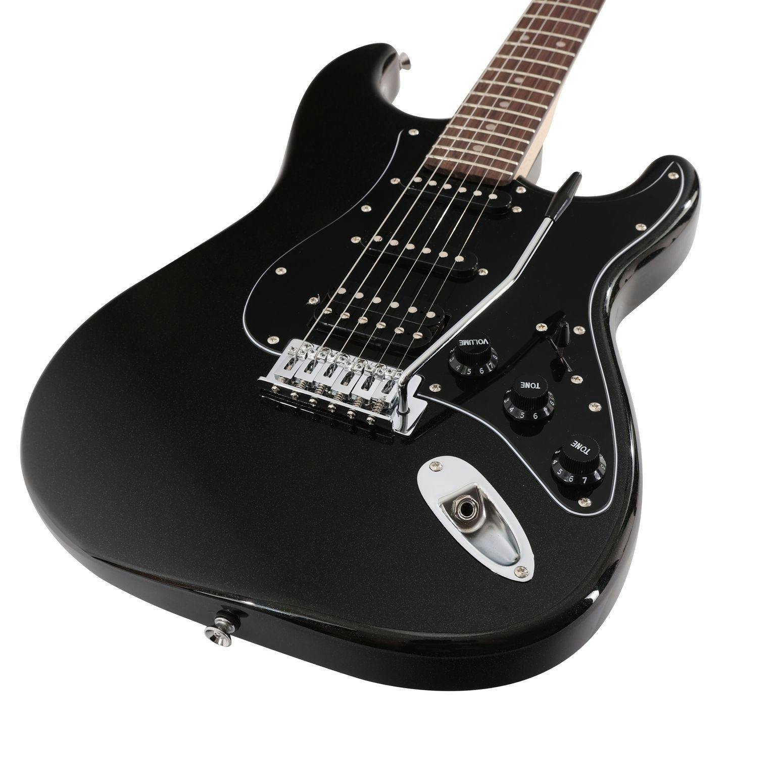 EastCoast ST2 HSS Electric Guitar in Black Metallic Rosewood Fretboard - 477393-EC-GS100H-BKM 4.jpg