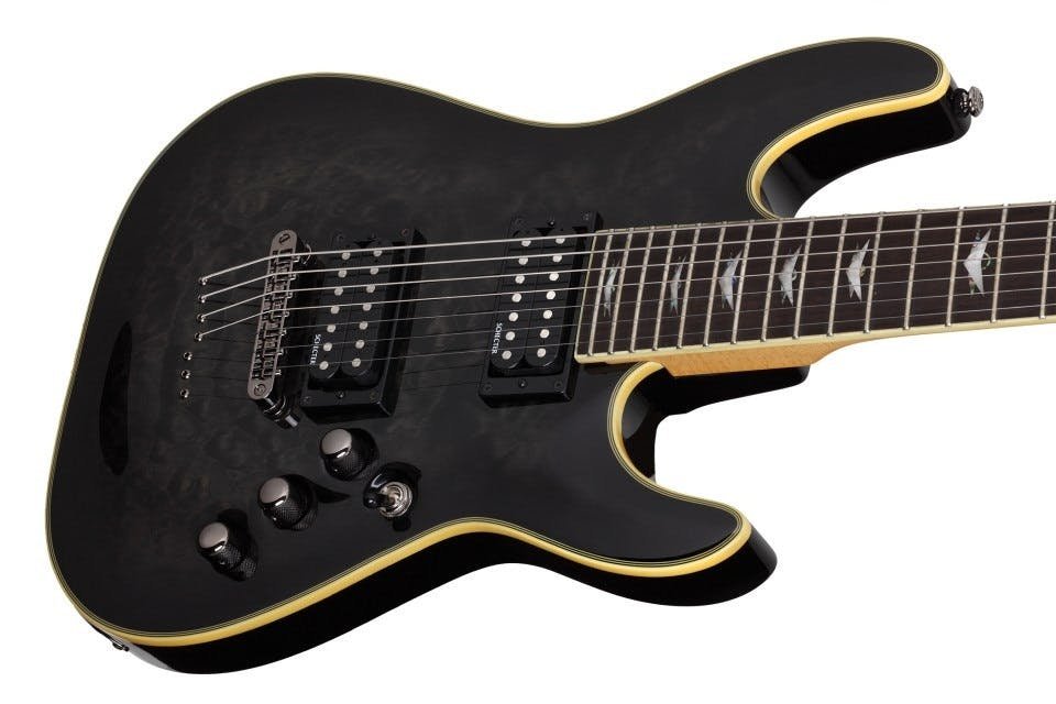 Schecter Omen Extreme 7 Electric Guitar in See-Thru Black - 45815-tmpA3B3.jpg