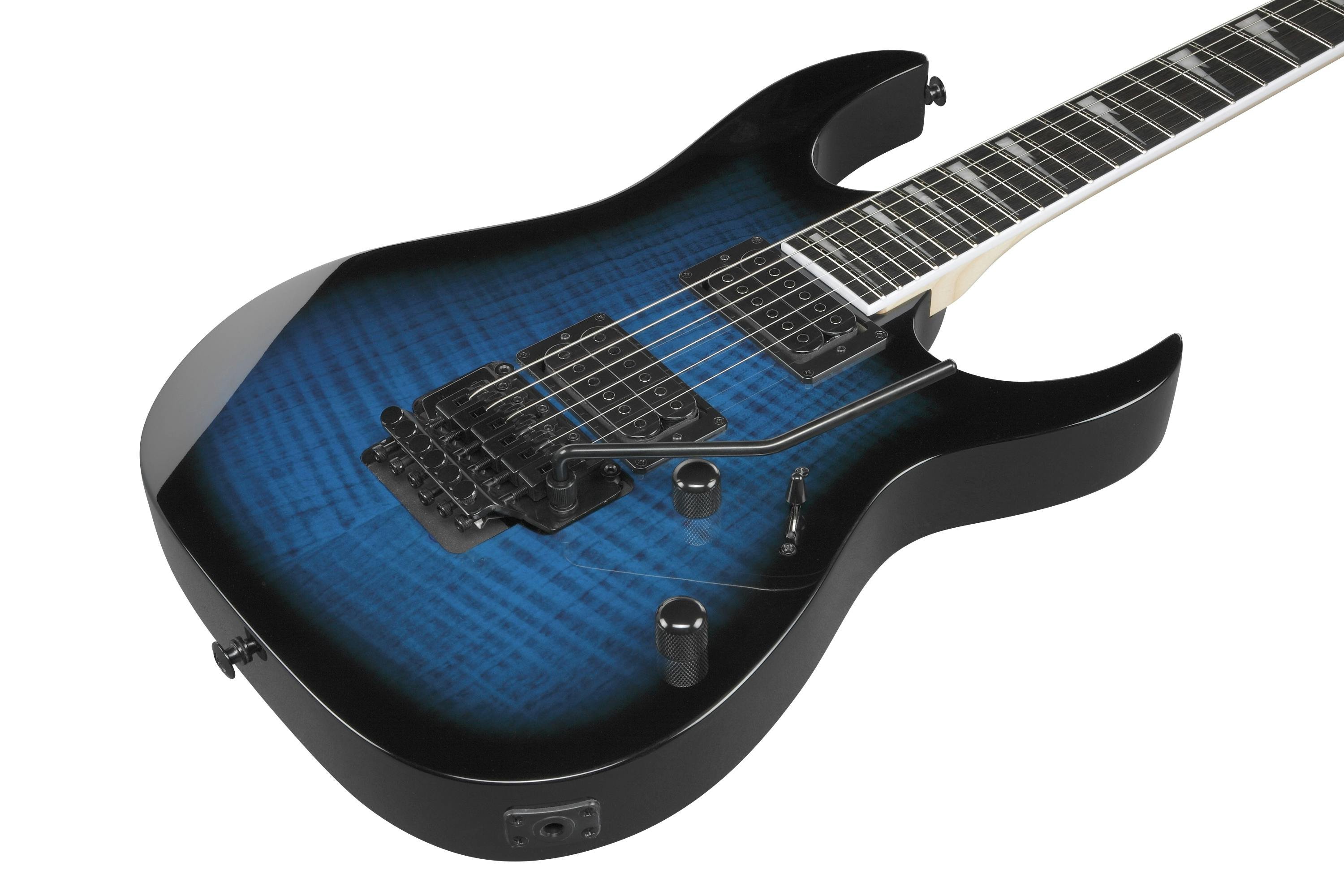 Ibanez GRG320FA-TBS Electric Guitar in Transparent Blue Sunburst - GRG320FA-TBS-GRG320FA-ibanez-blue-sunburst-angle.jpg