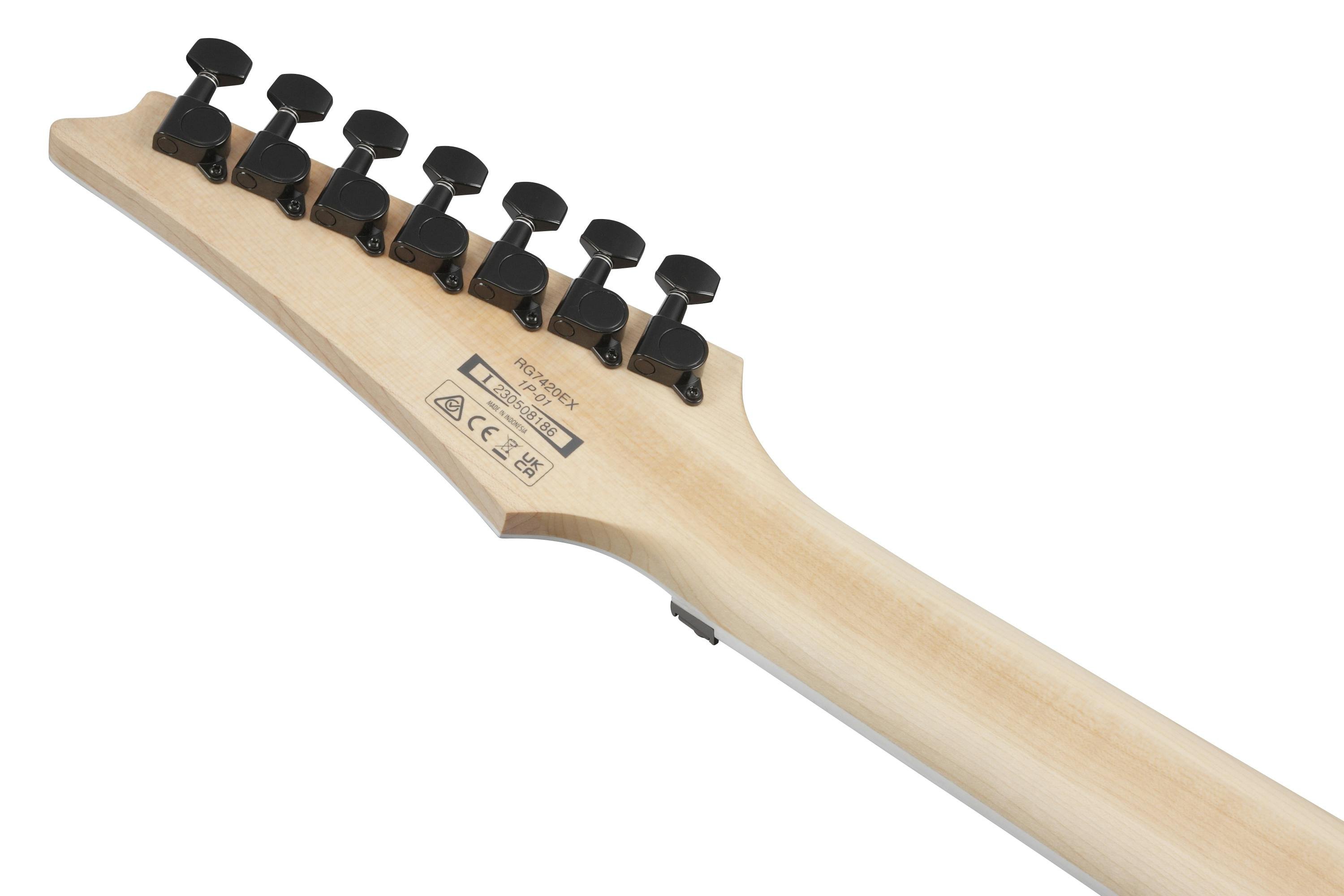 Ibanez 7弦　RG7420EX Ibanez RG7420EX-BKF 7-String Electric Guitar in Black Flat