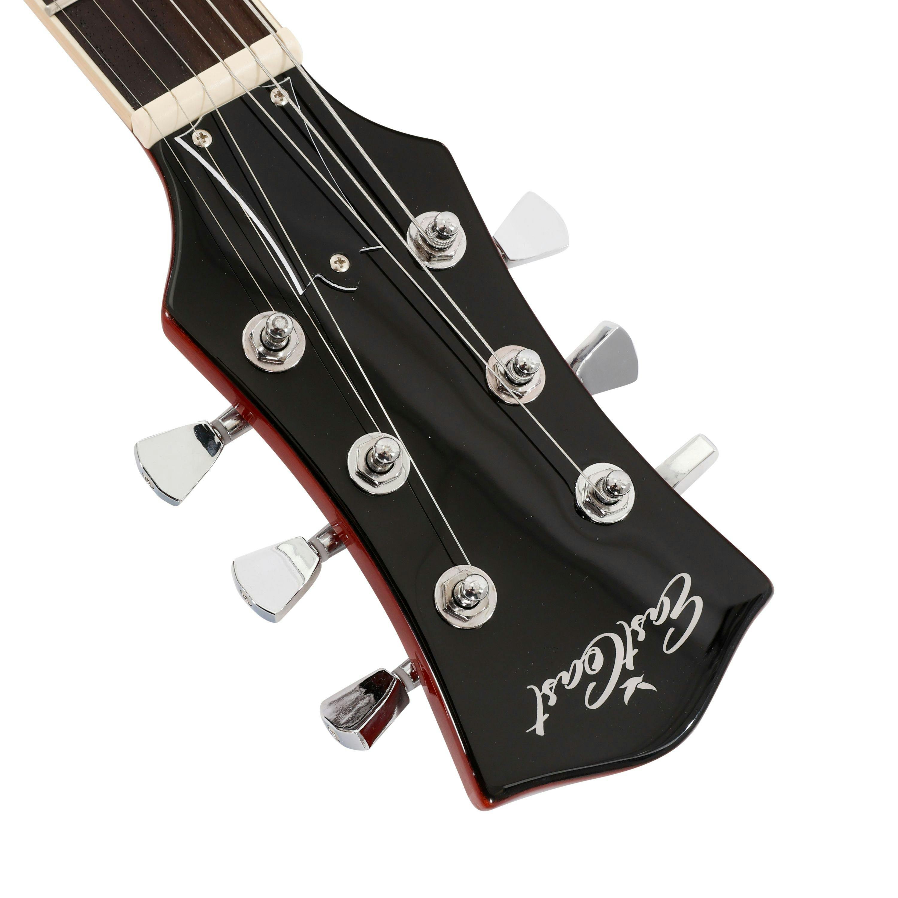 EastCoast L1 Electric Guitar in Gold Top with Rosewood Fretboard - 478402-EC-L1-GT-Headstock.jpg