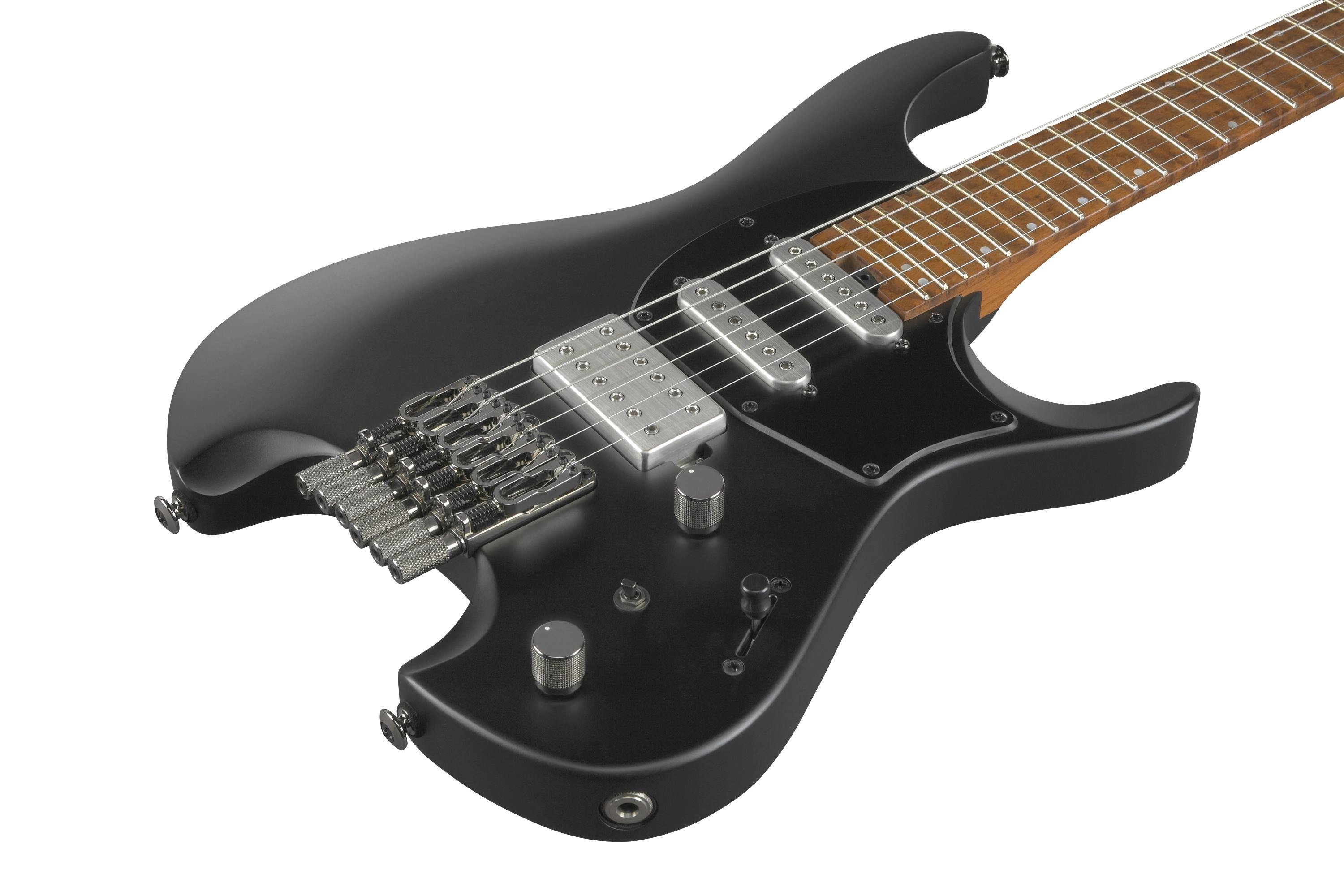 Ibanez Q54-BKF Q Series Headless Electric Guitar HSS in Black Flat - 446359-Ibanez-Q-Series-Headless-Guitar-HSS-Black-Flat-Body-Angle.jpg