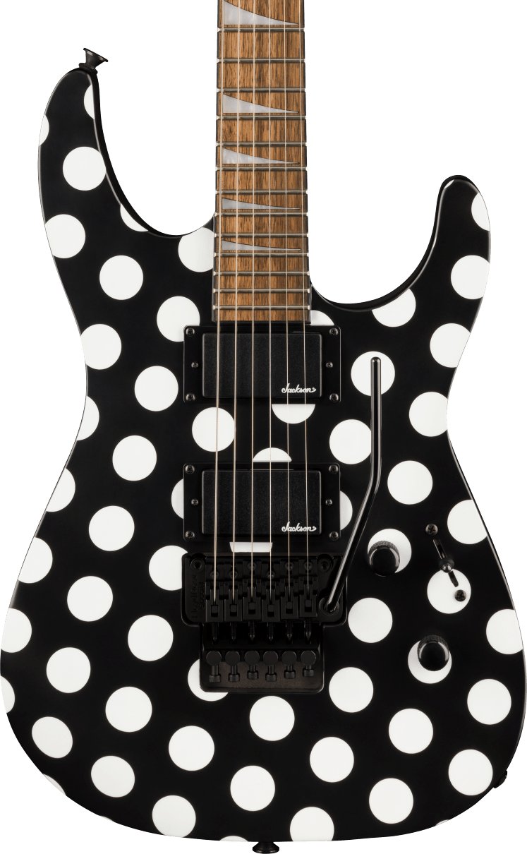 Jackson X Series SLX DX Electric Guitar in Polka Dot - 2916343577-2916343577_jac_ins_frt_1_rr-hero.jpg