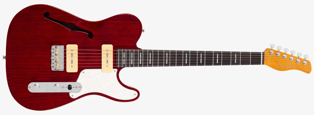 Sire Larry Carlton T7TM Electric Guitar in See Through Red - T7TM-STRIWebsite_compressed.jpg