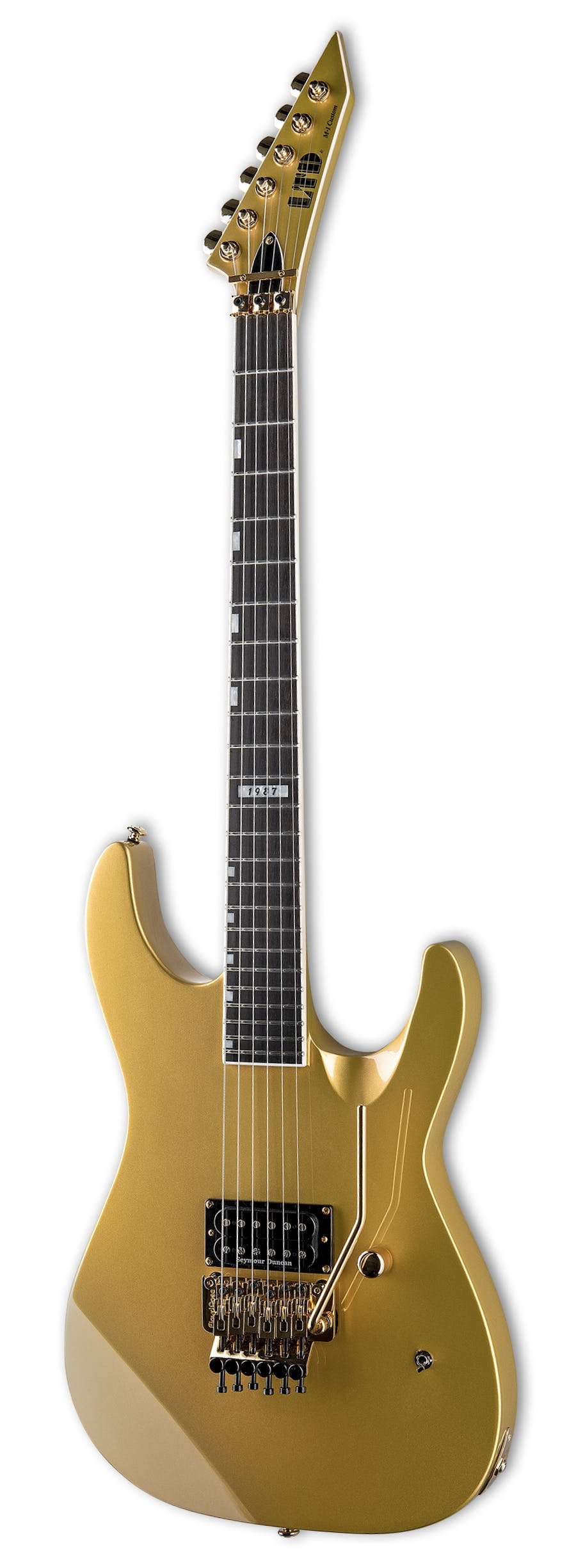 ESP LTD M-1 Custom '87 Electric Guitar in Metallic Gold - 488075-ESP-LTD-M-1-Custom-87-Guitar-Metallic-Gold-Angle.jpg
