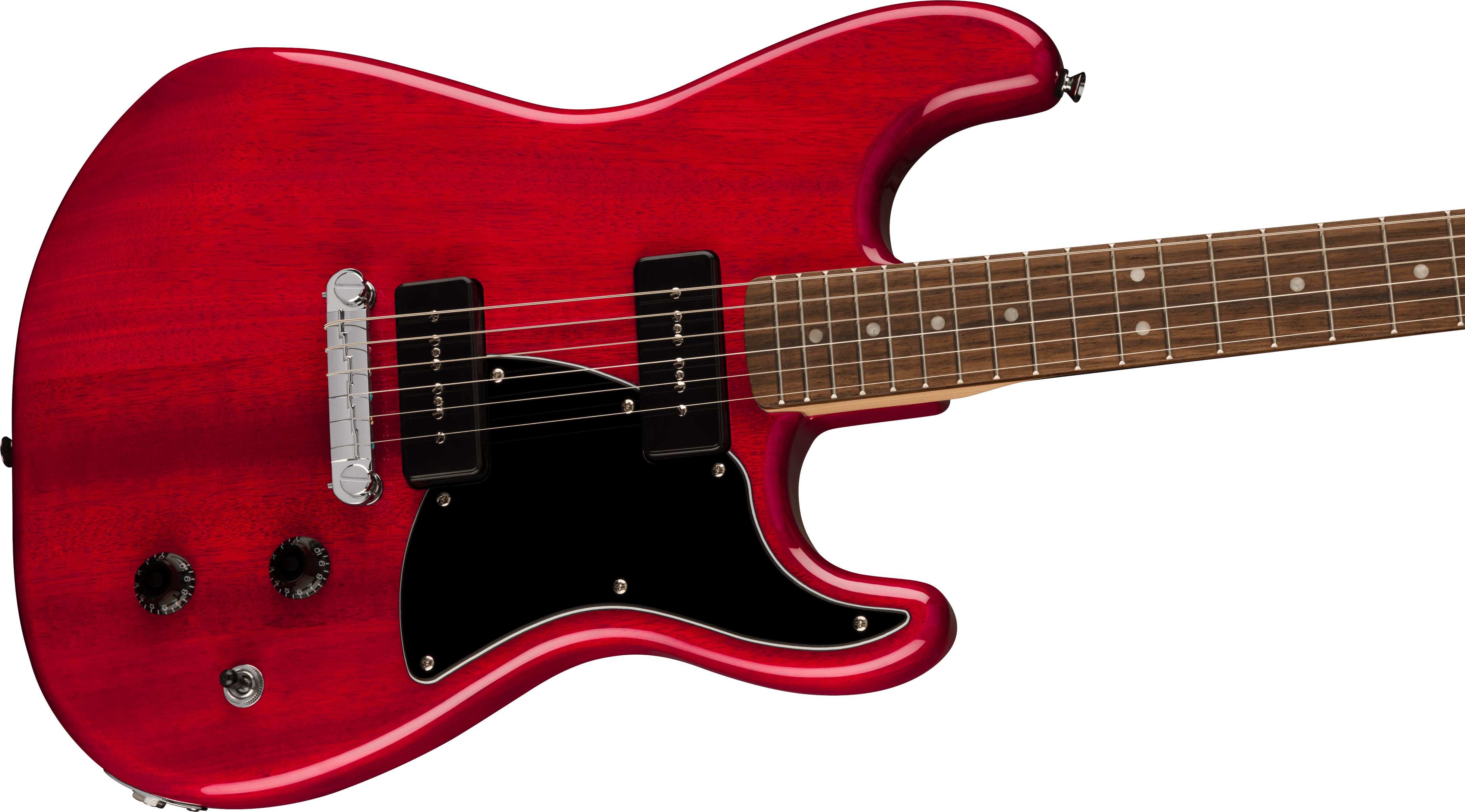 Squier Paranormal Strat-O-Sonic Electric Guitar in Crimson Red
