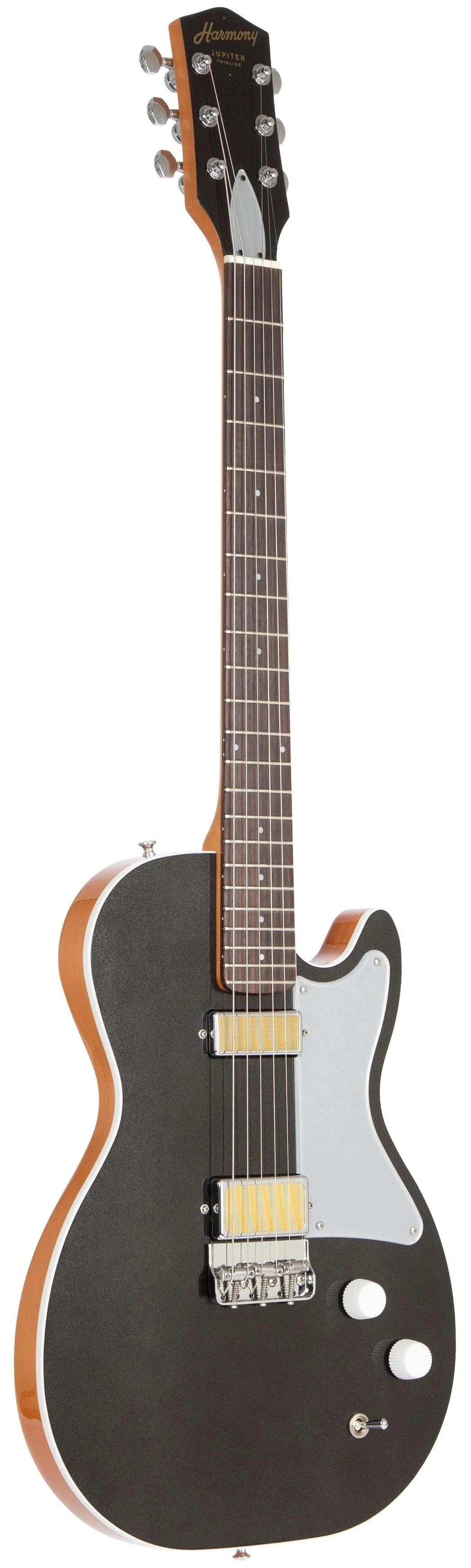 Harmony Standard Jupiter Thinline Electric Guitar in Space Black - HMN-0111029105-Harmony-Standard-Jupiter-Thinline-Electric-Guitar-in-Space-Black-Side.jpg