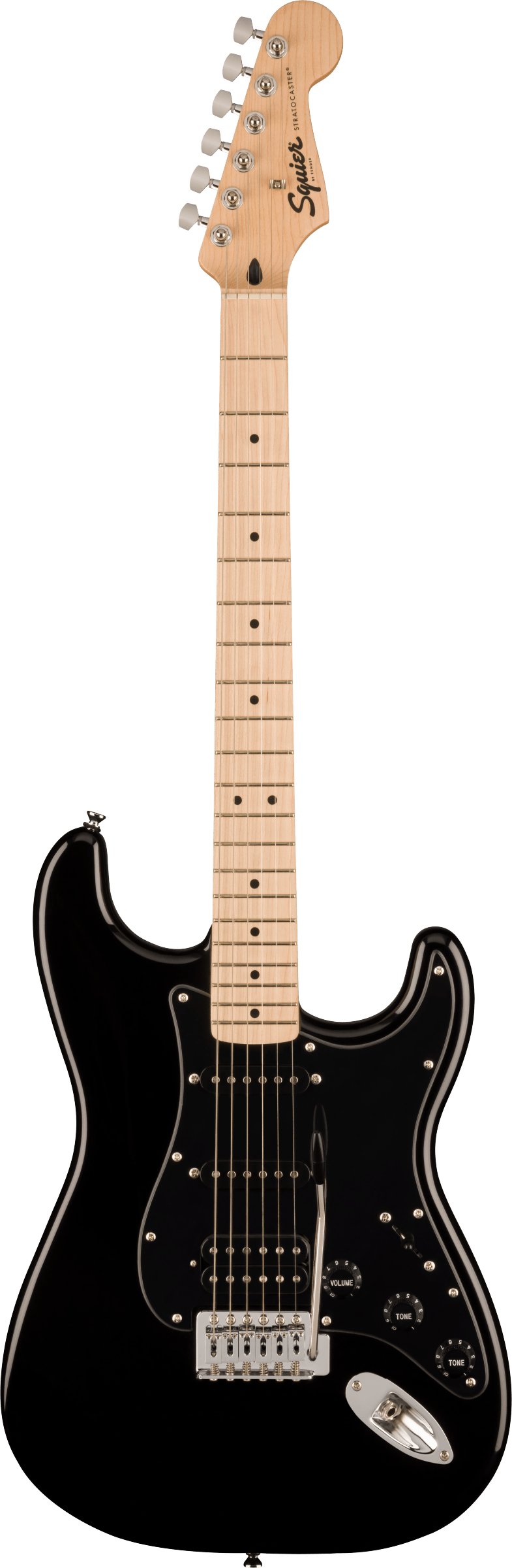 Squier Sonic Stratocaster HSS Electric Guitar in Black - 0373203506-Squier-Sonic-Stratocaster-HSS-Black.jpg
