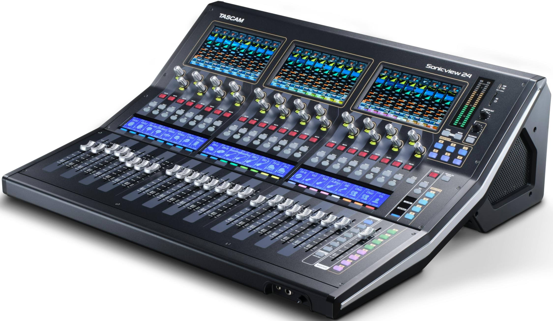 Tascam Sonicview 24 Digital Mixing Console with 3 Touch Screens & 24 Mic-pres - SONICVIEW24-Tascam_Sonicview_24_Left.jpg