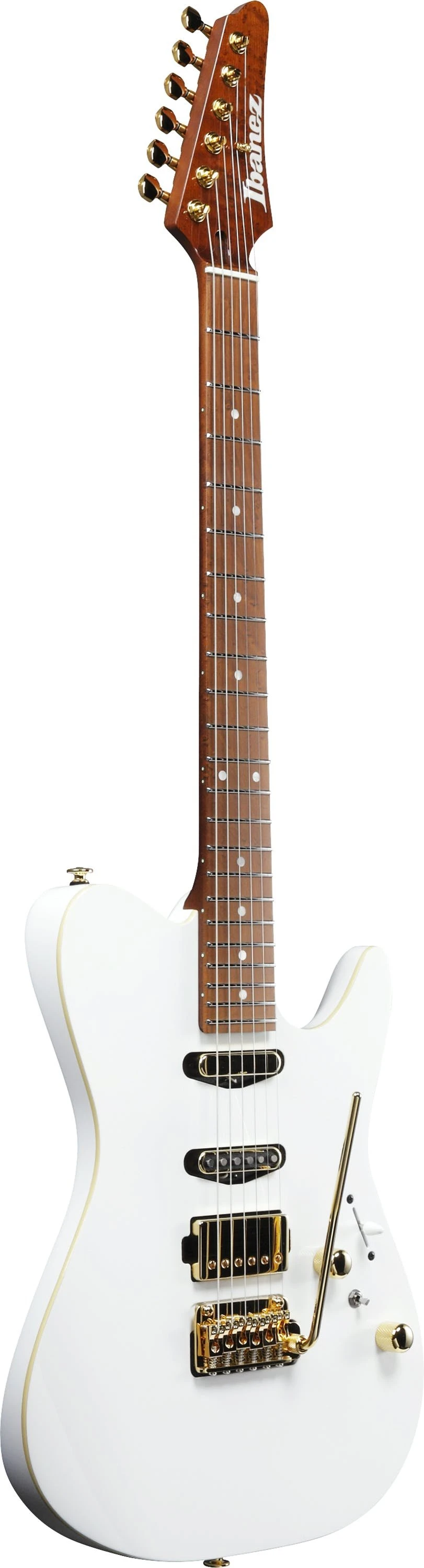 Ibanez LB1-WH Lari Basilio Signature Electric Guitar in White - LB1-WH-Ibanez-LB1-Lari-Basilio-White-Angle.jpg