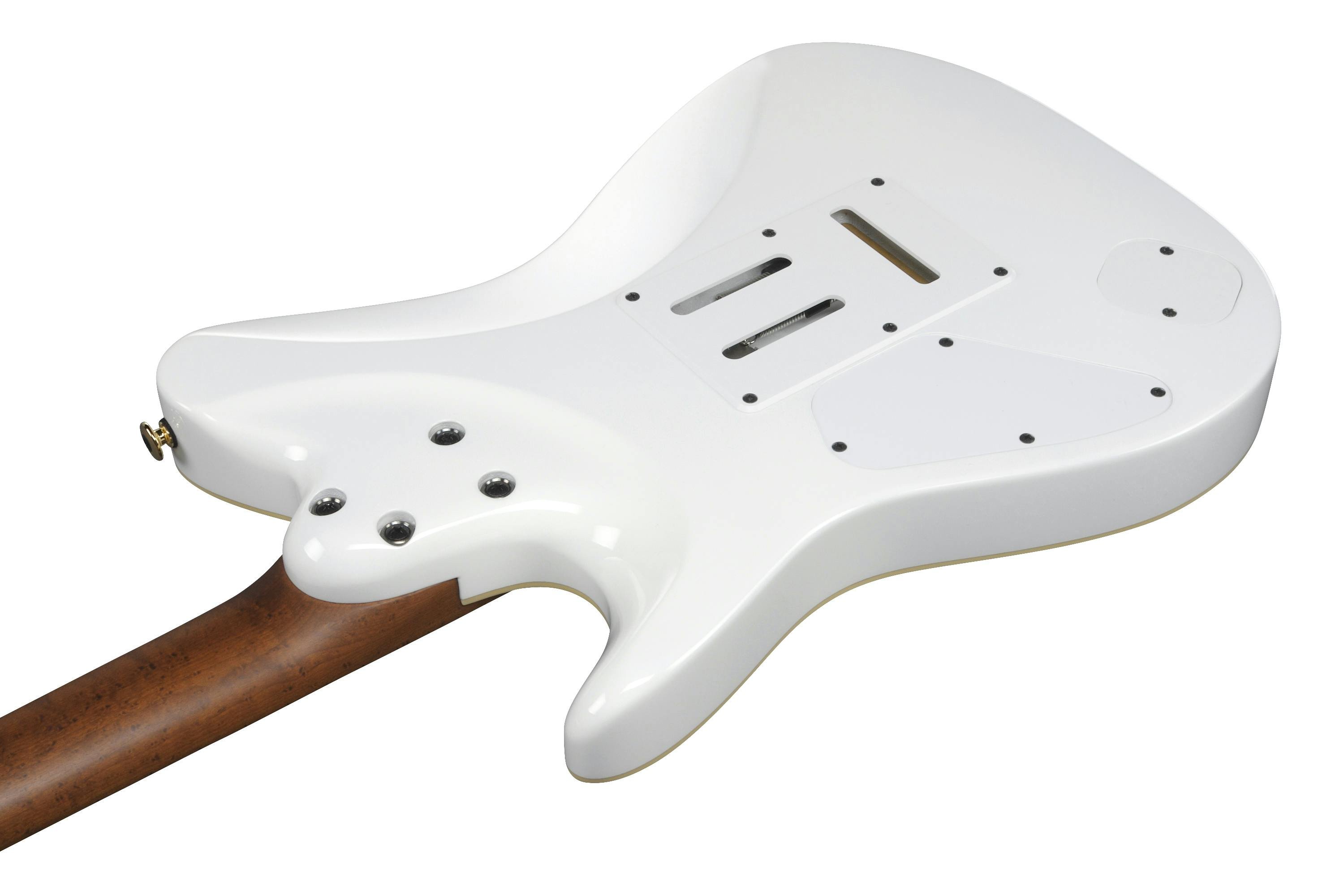 Ibanez LB1-WH Lari Basilio Signature Electric Guitar in White - LB1-WH-Ibanez-LB1-Lari-Basilio-White-Body-Angle-Back.jpg