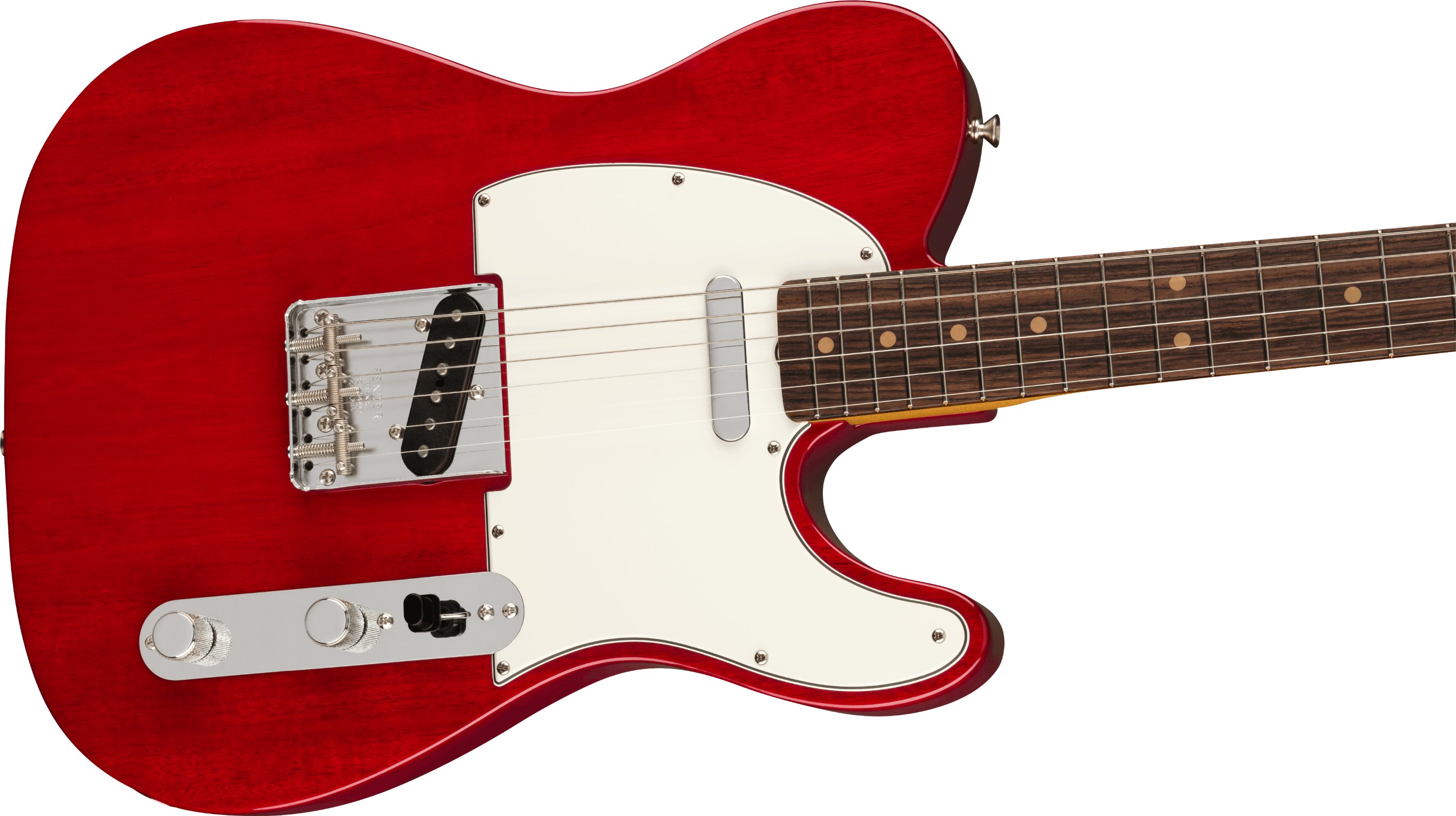 Fender American Vintage II 1963 Telecaster Electric Guitar in Crimson Red Transparent - 542507-Fender-American-Vintage-II-1963-Telecaster-Crimson-Red-Transparent-Angle.jpg
