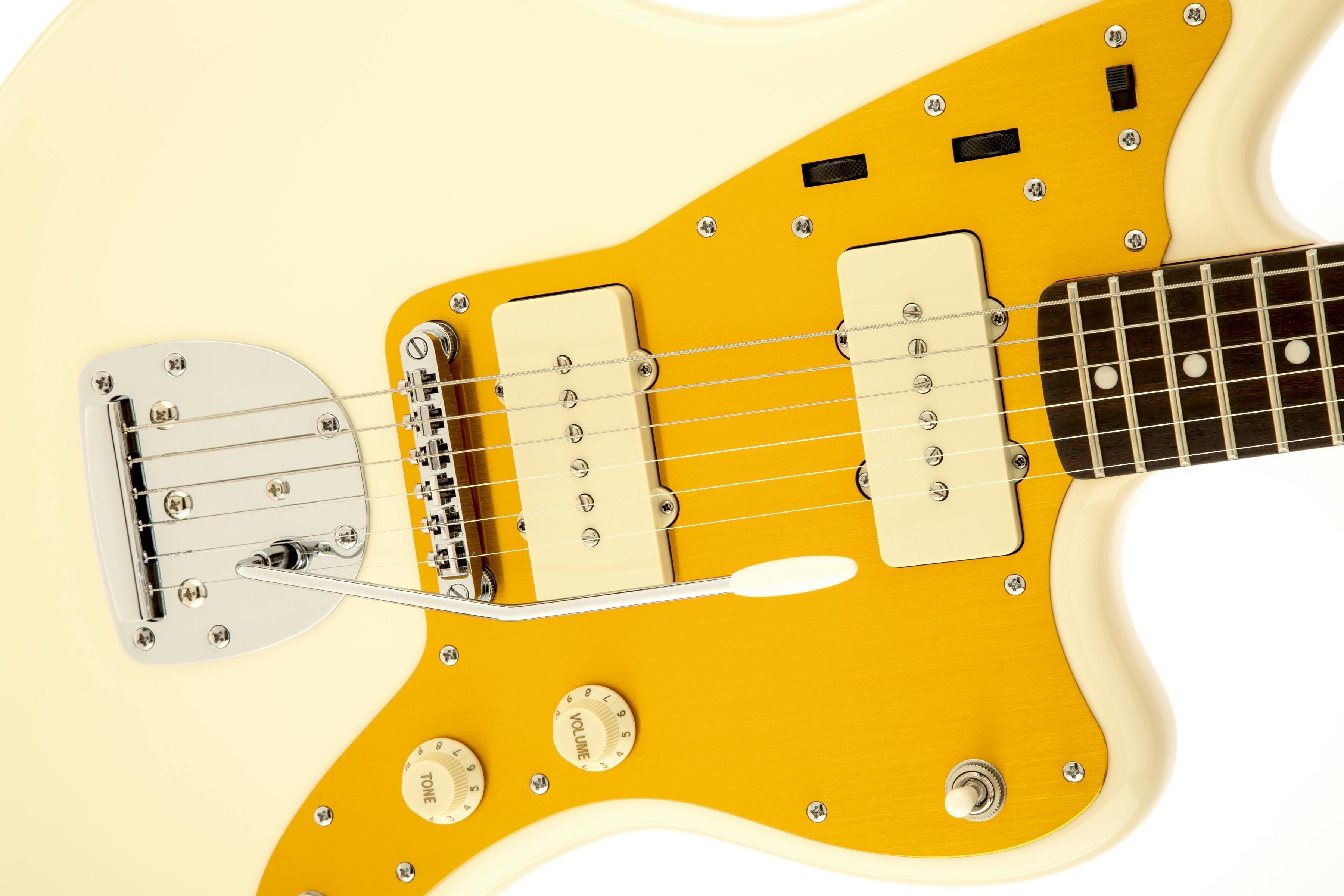 Squier J Mascis Signature Jazzmaster Electric Guitar in Vintage White with Gold Anodized Pickguard - 0371060541-Squier-J-Mascis-Jazzmaster-Vintage-White-Gold-Anodized-Pickguard-Pickups.jpg