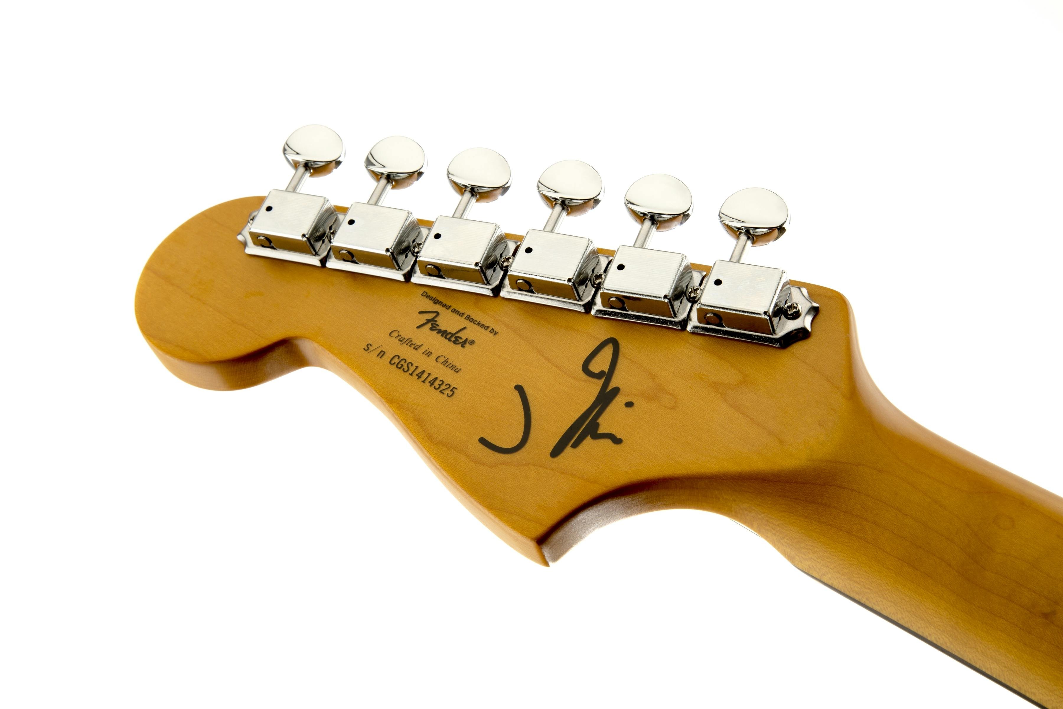 Squier J Mascis Signature Jazzmaster Electric Guitar in Vintage White with Gold Anodized Pickguard - 0371060541-Squier-J-Mascis-Jazzmaster-Vintage-White-Gold-Anodized-Pickguard-Headstock-Back.jpg