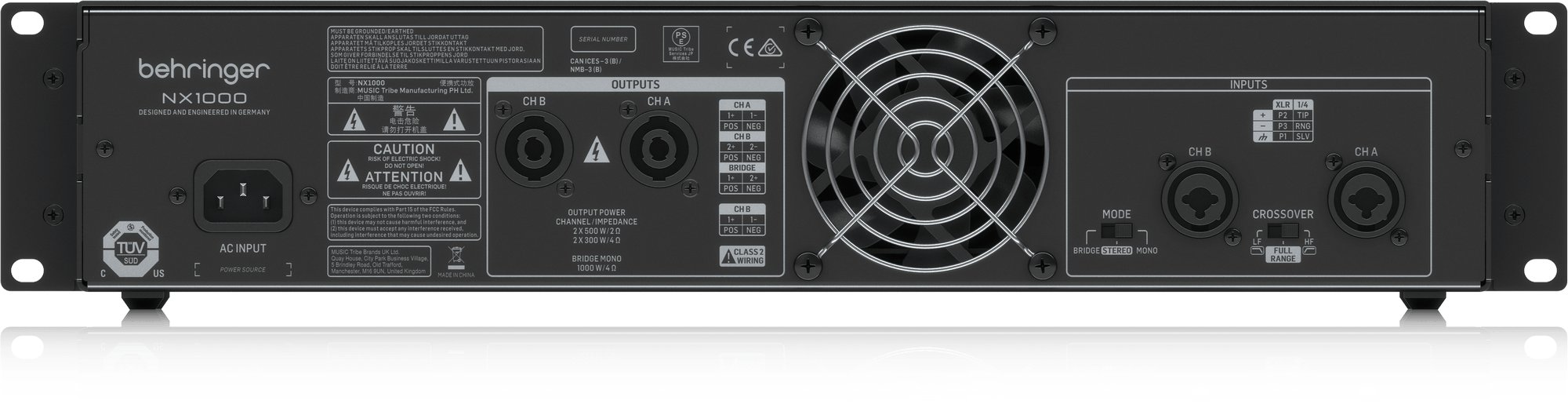 Behringer NX1000 1000-Watt Class-D Power Amplifier - Andertons