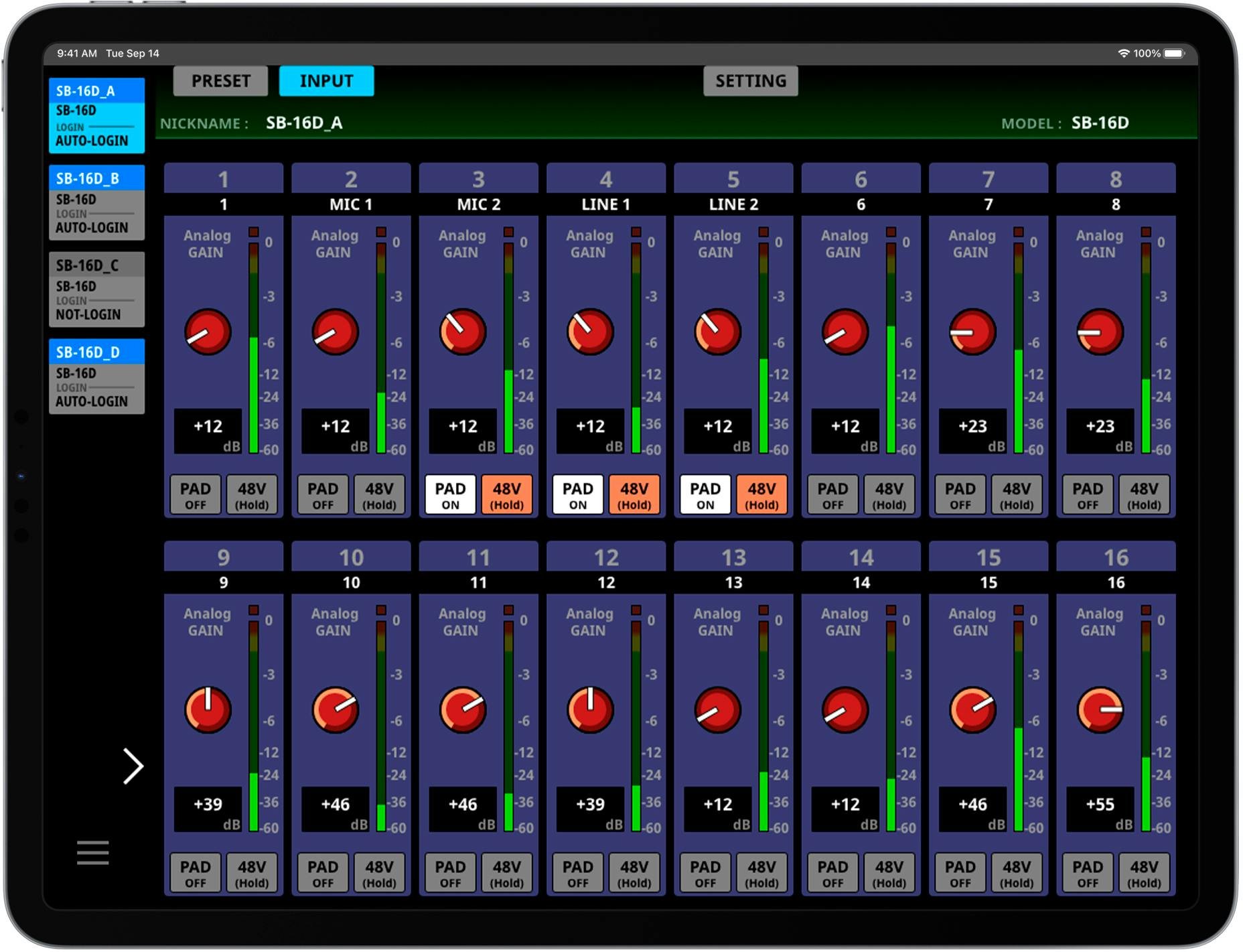 Tascam SB-16D - 16 In / 16 Out Dante Stage Box with built in 32-bit ADC & Class 1 HDIA mic-preamps - SB-16D-TASCAM_SB-16D_IO-Control_app.jpg