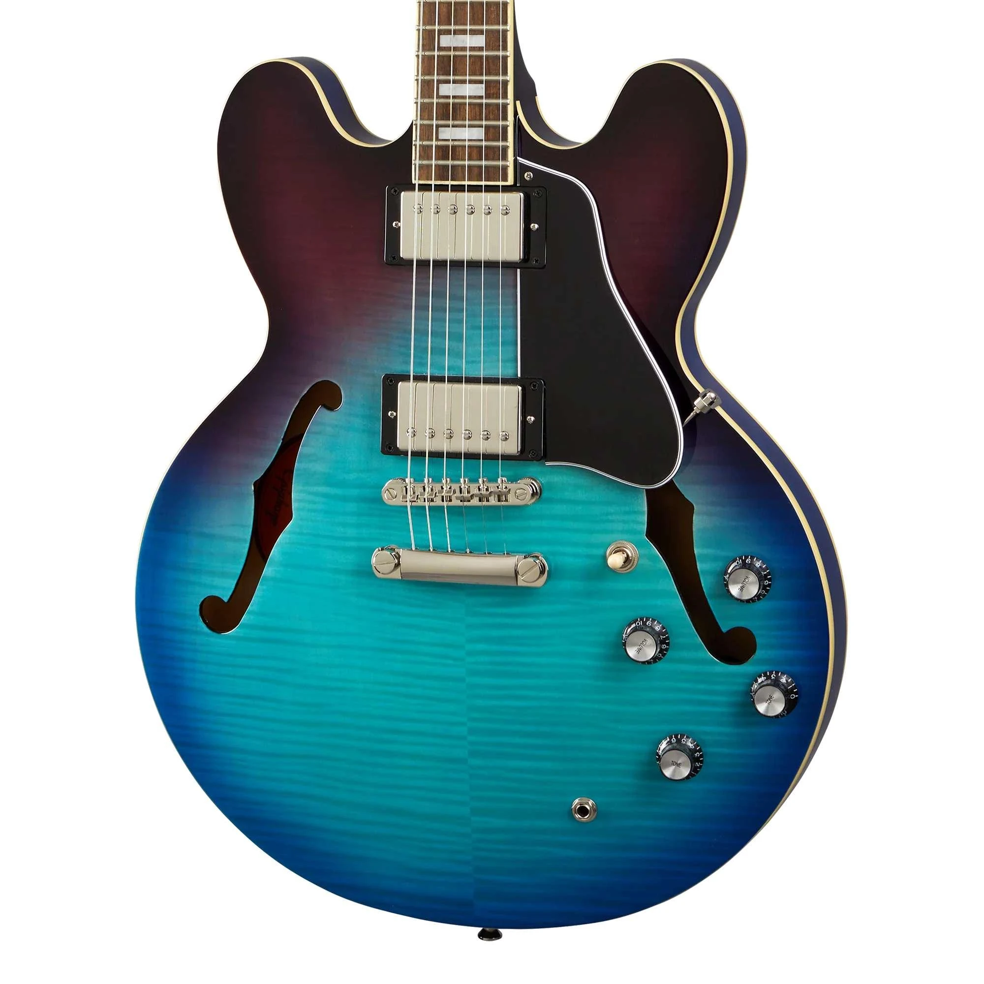 Epiphone Inspired by Gibson ES-335 Figured Semi-Hollow Electric Guitar in Blueberry Burst - EIES335FBBBNH1 (1).jpg