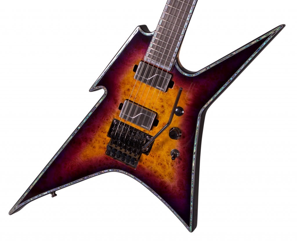BC Rich Extreme Series Ironbird Exotic Electric Guitar with Floyd Rose in Purple Haze - 514336-BC-Rich-Extreme-Series-Ironbird-Exotic-Floyd-Rose-Purple-Haze-Angle.jpg