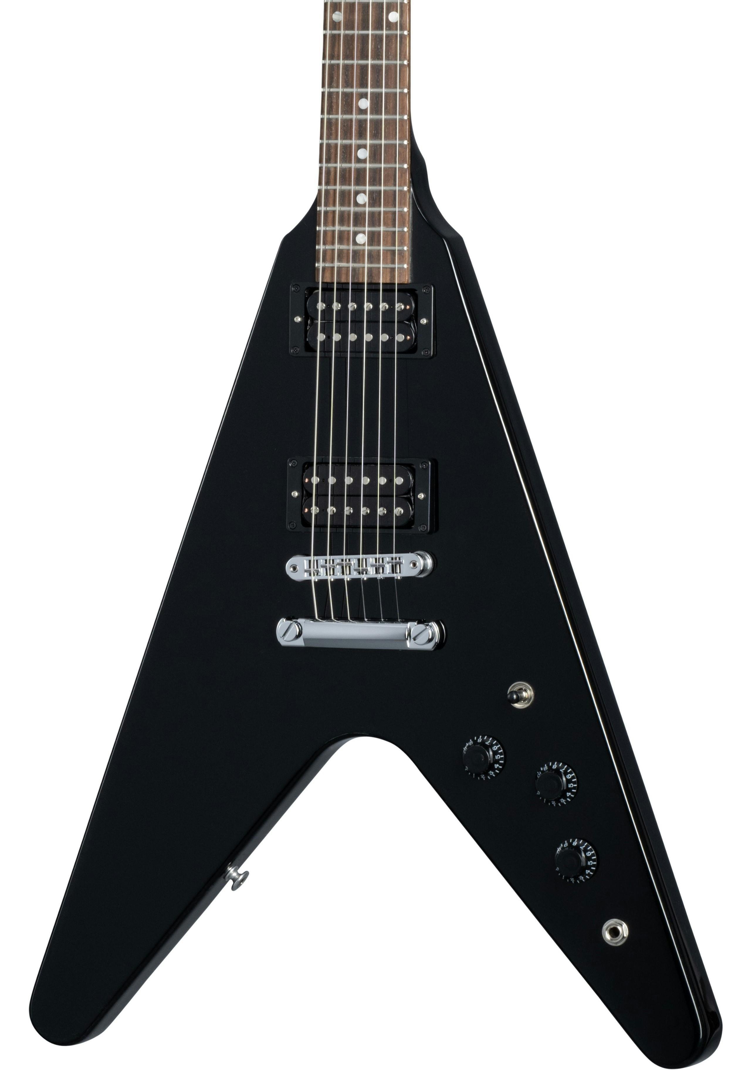 Gibson Flying V エレキギター ブラック Gibson '80s Flying V Electric Guitar in Ebony - Andertons Music Co.