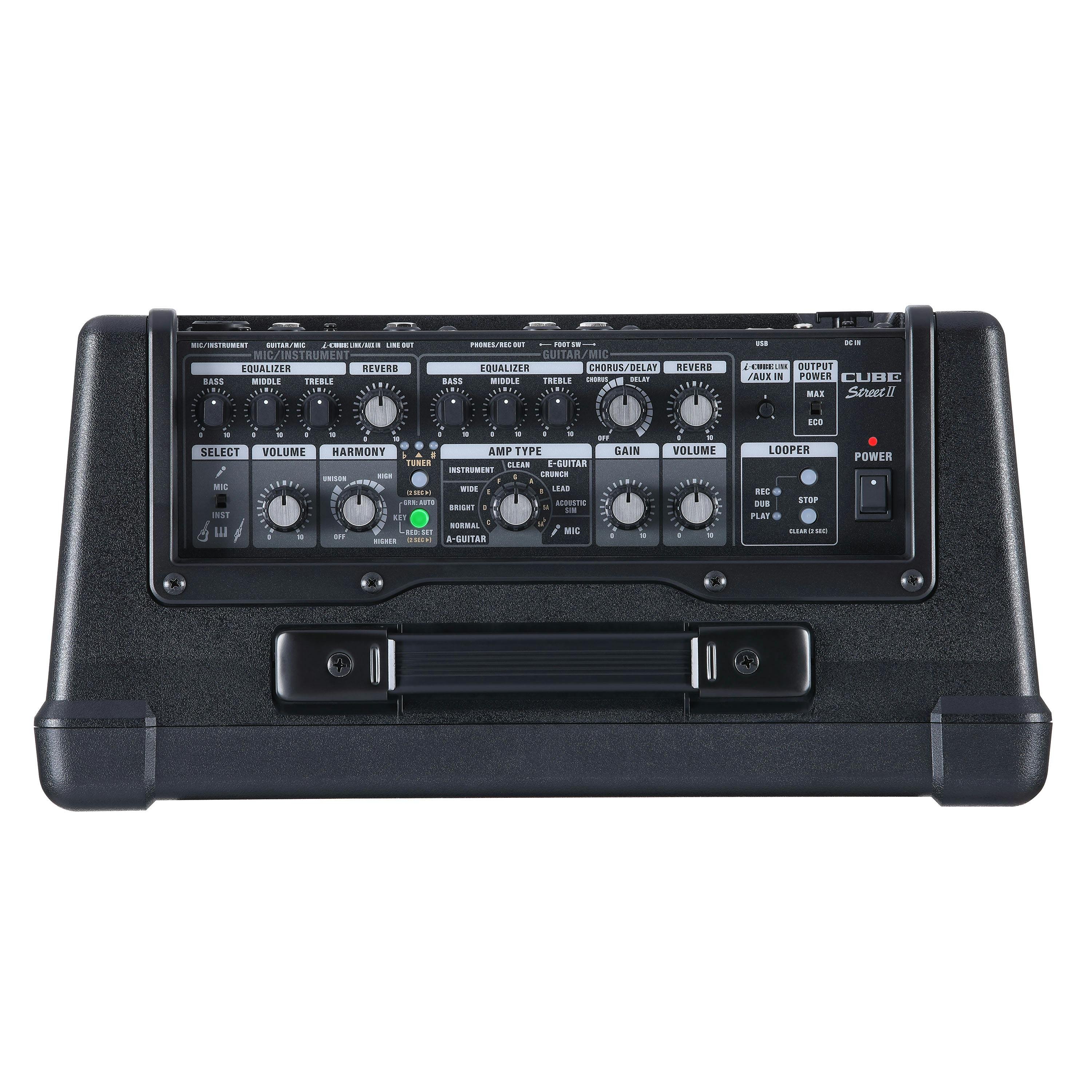 Boss CUBE Street II Battery-Powered Stereo Amp in Black - 449572-Boss-Cube-Street-II-Portable-Amp-Black-Top.jpg