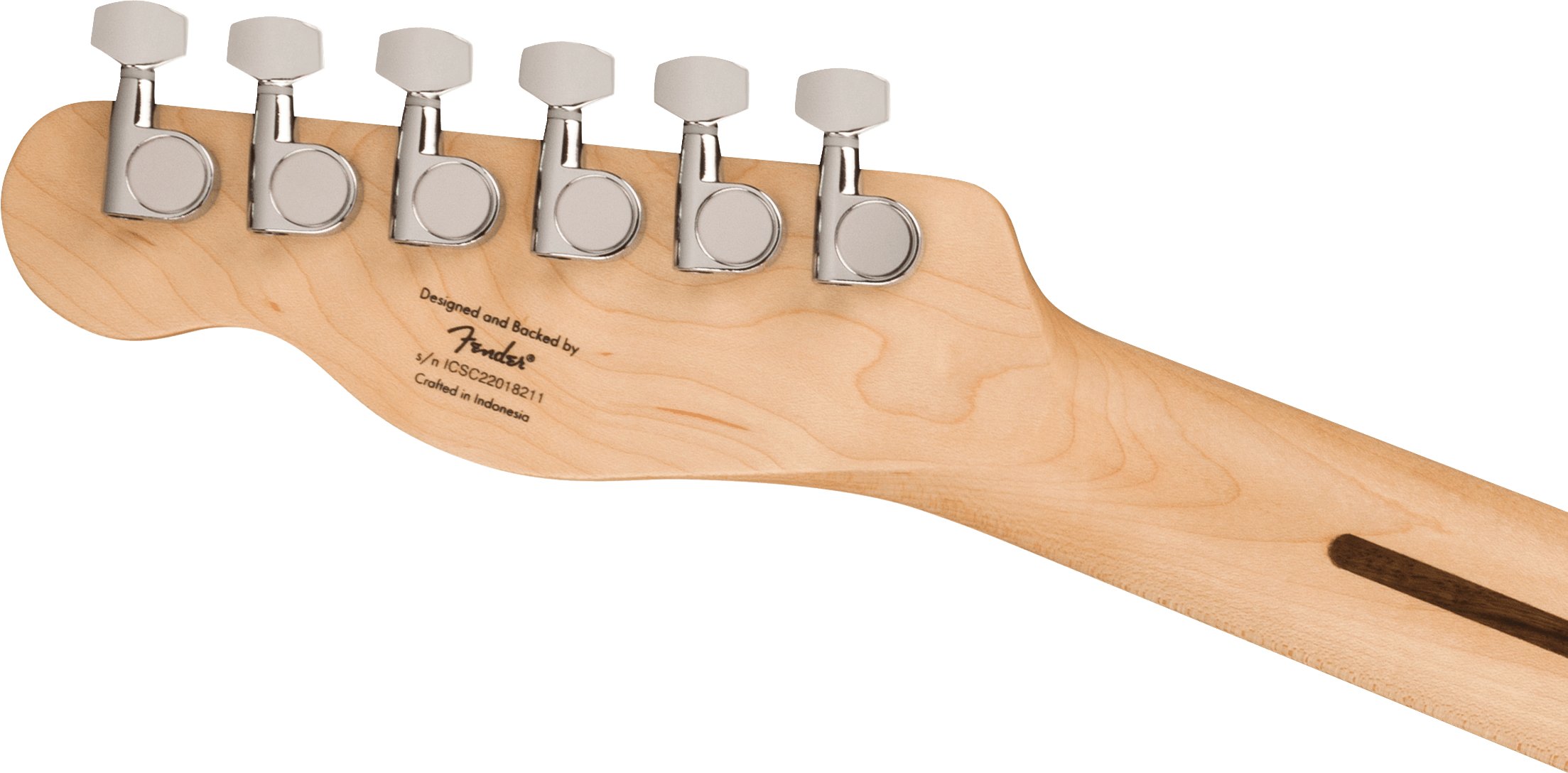 Squier Sonic Telecaster Electric Guitar in Butterscotch Blonde - 0373453550-Squier-Sonic-Telecaster-Butterscotch-Blonde-Headstock-Back.jpg