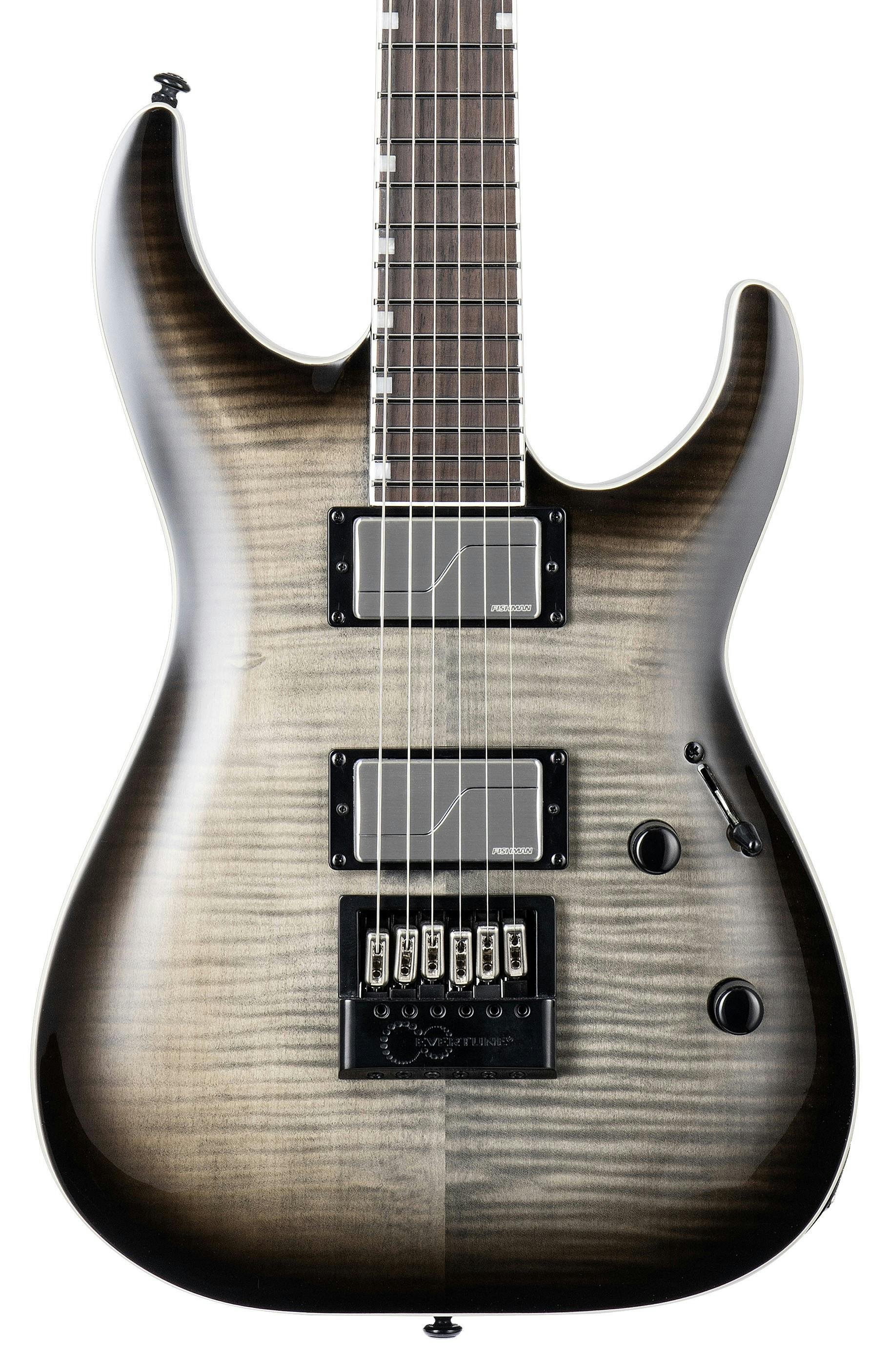 ESP LTD MH-1000 Evertune FM Electric Guitar in Charcoal Burst - 10011372-MH-1000-EVERTUNE_CHB_FRONT-hero.jpg