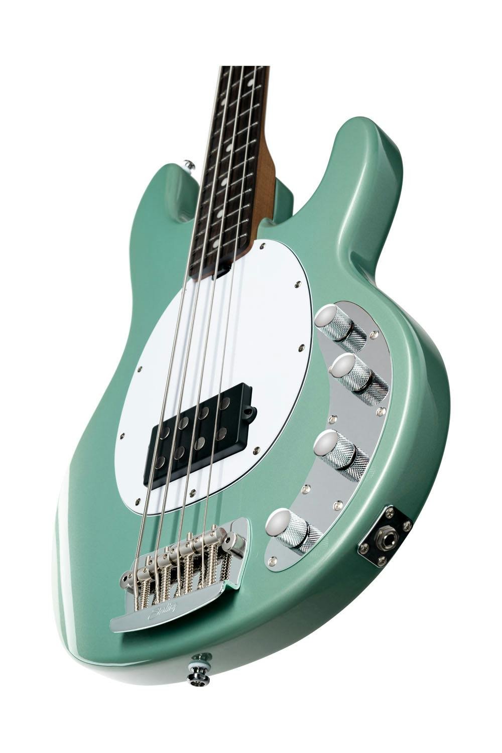 Sterling by Music Man Stingray 4 in Dorado Green - RAY34DGRR2-ST-RAY34-DGR-R2-RIGHT-LOWER-BOUT.jpg