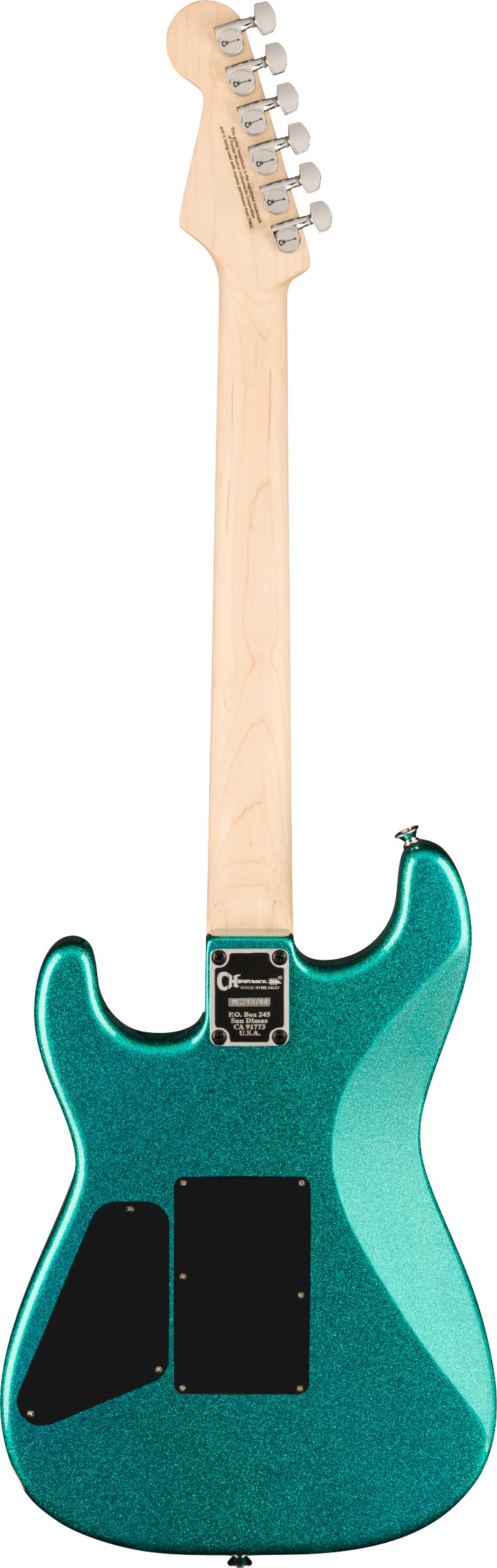 Charvel Pro-Mod San Dimas Style 1 HSS FR M Electric Guitar in Aqua Flake - 2965033513-2965033513_cha_ins_bck_1_rl.jpg