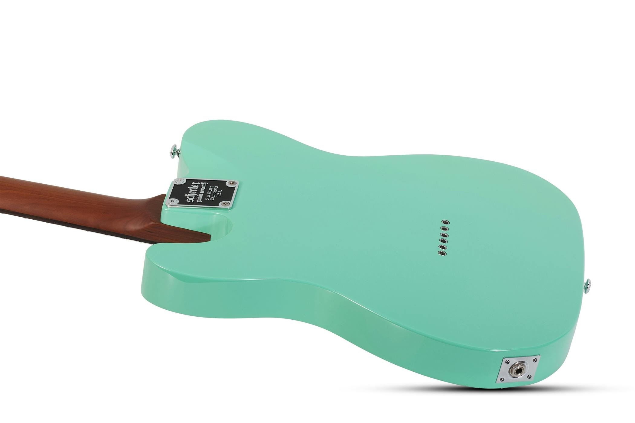 Schecter Nick Johnston PT Signature Electric Guitar in Atomic Green - 500368-Schecter-Nick-Johnston-PT-Atomic-Green-Back-Angle-2.jpg