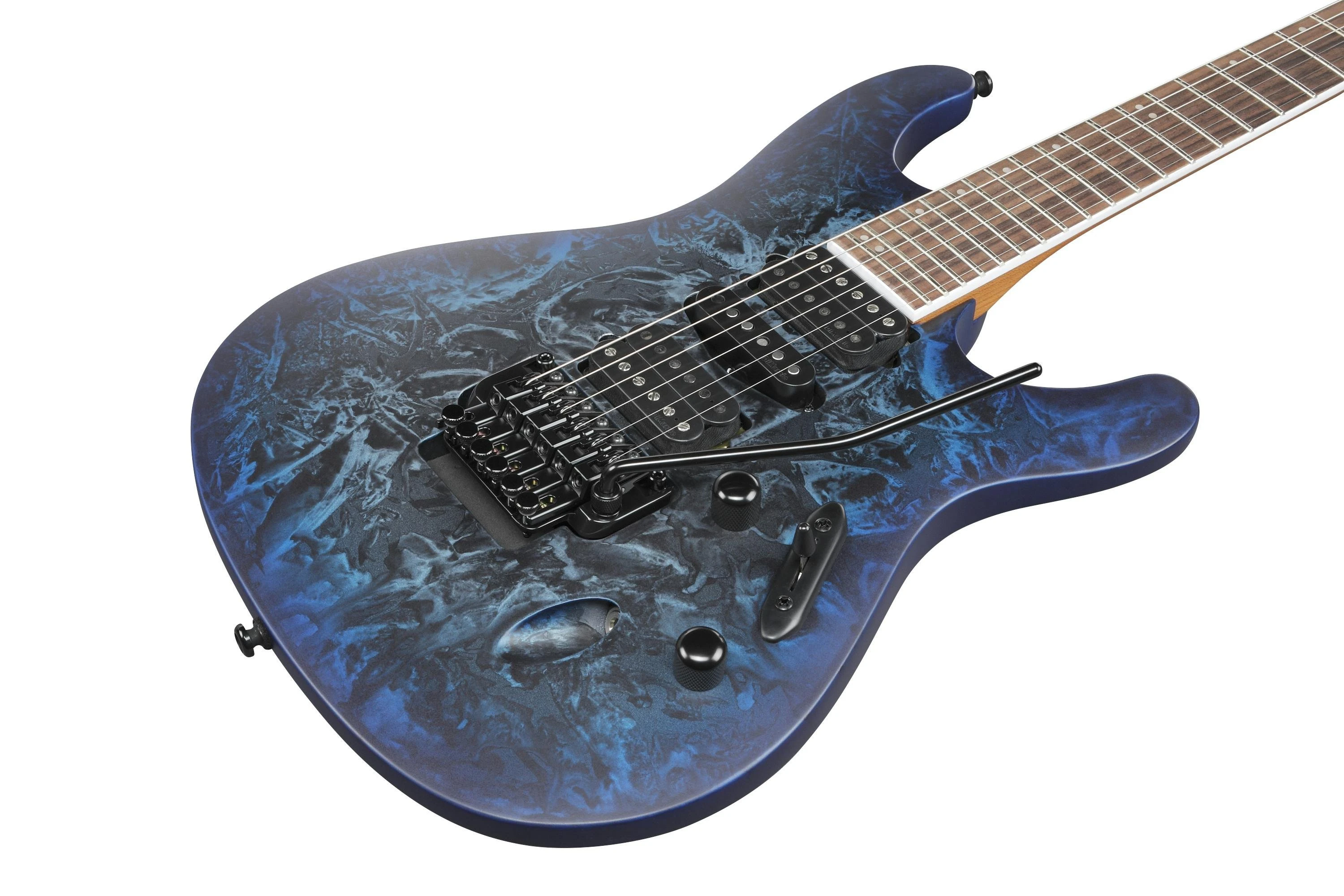 Ibanez S770-CZM Electric Guitar in Cosmic Blue Frozen Matte - S770-CZM-S770-CZM-ibanez-cosmic-blue-frozen-matte-angle.jpg
