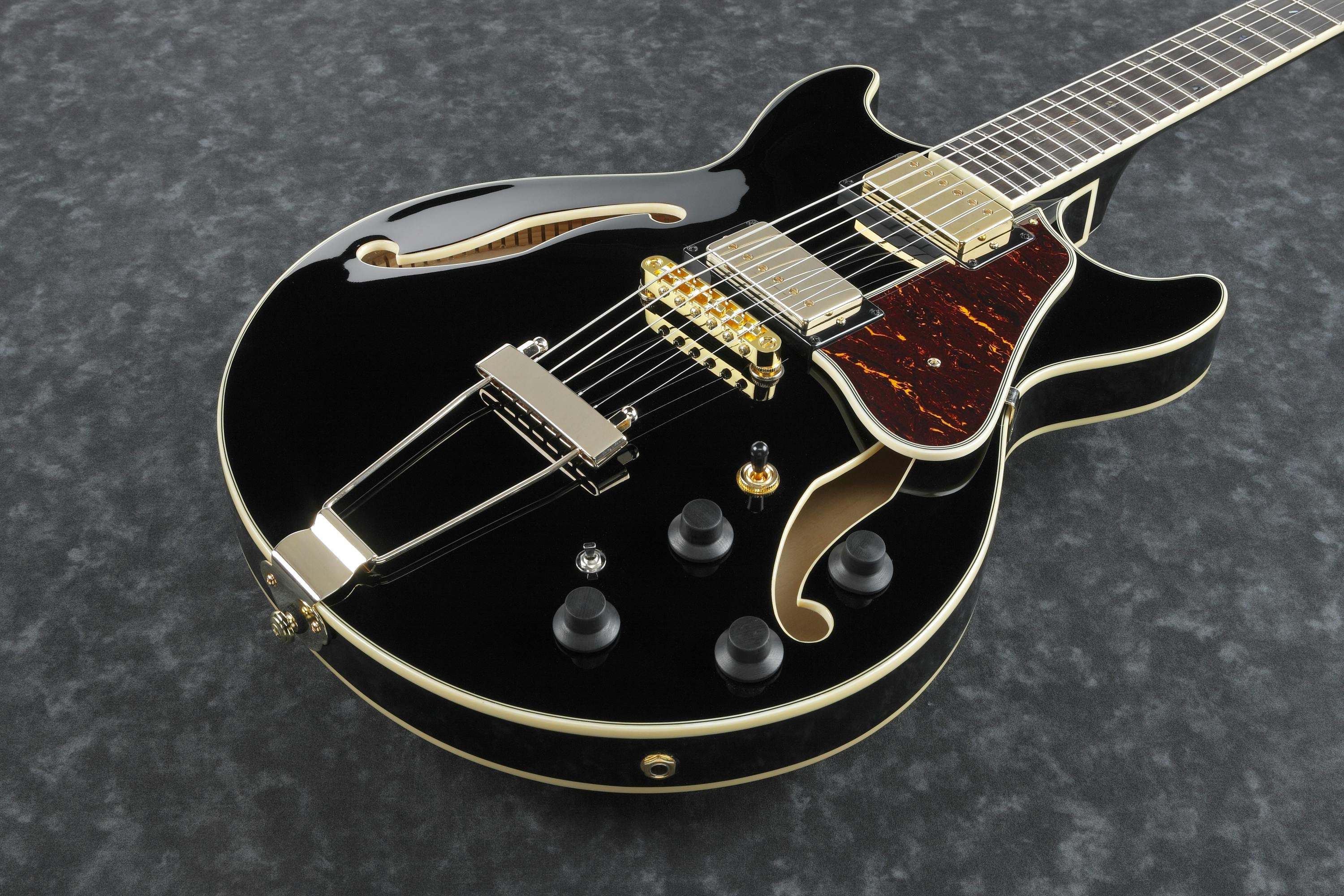 g*n様 Ibanez AMH90ブラック Ibanez AMH90-BK Artcore Expressionist Hollowbody Electric Guitar