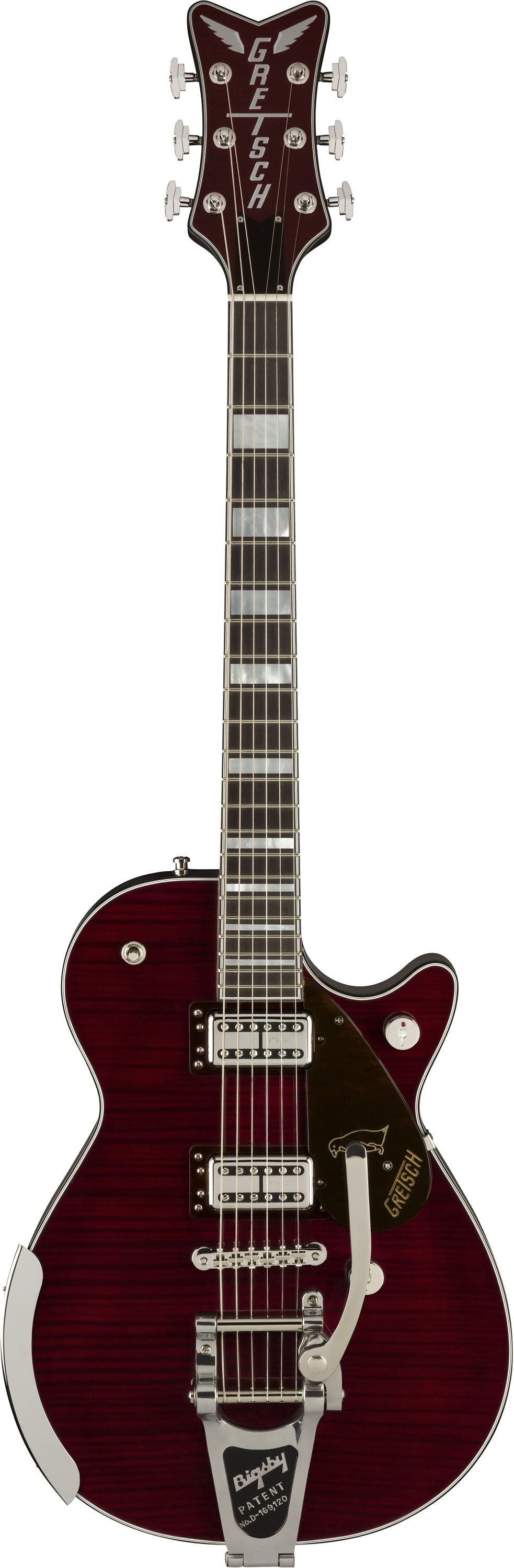 Gretsch G6134TFM-NH Nigel Hendroff Signature Penguin Electric Guitar in Dark Cherry Metallic Flame - 517569-Gretsch G6134TFM-NH Nigel Hendroff Signature Penguin Electric Guitar in Dark Cherry Metallic Flame 2.jpg