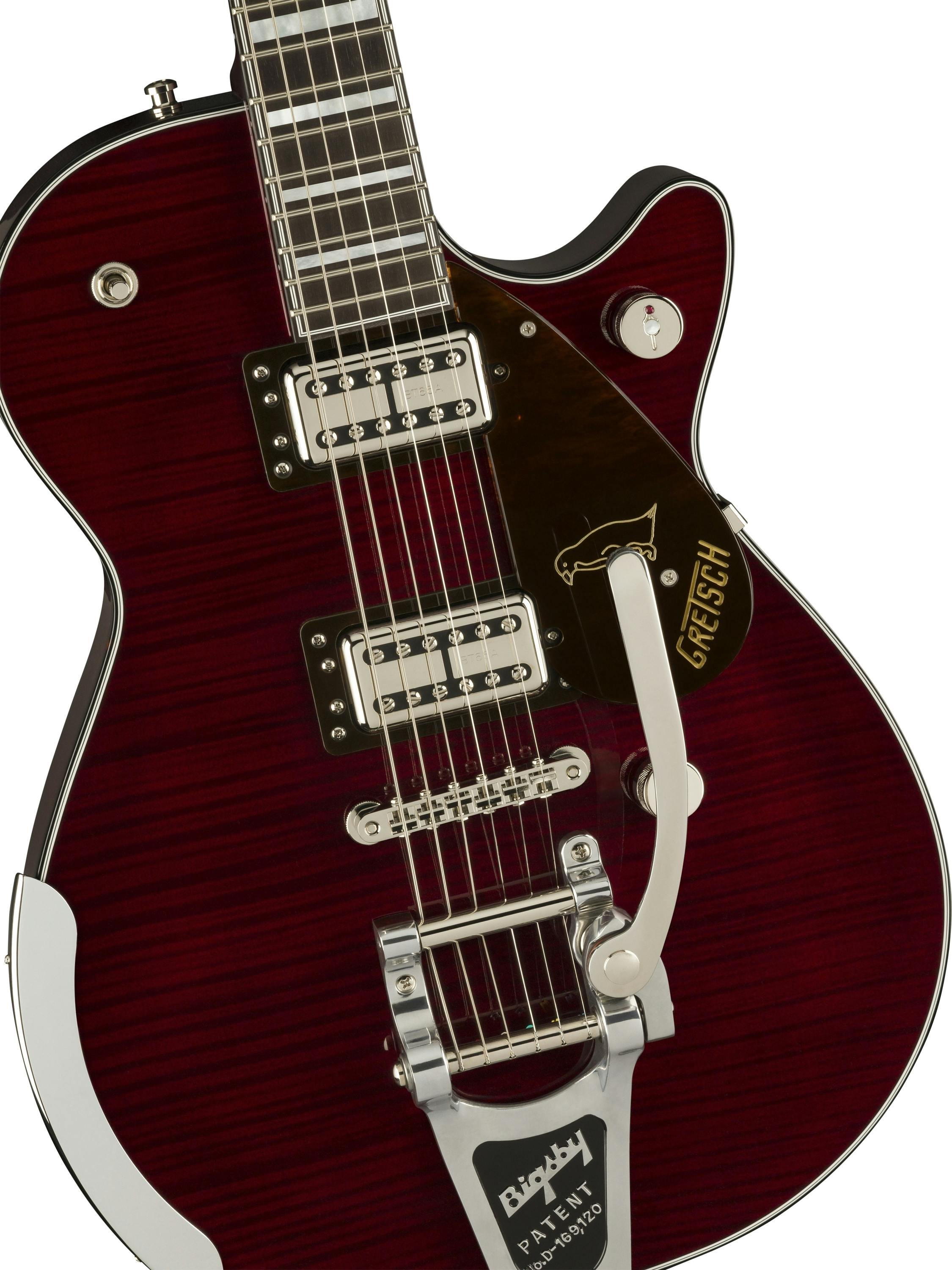 Gretsch G6134TFM-NH Nigel Hendroff Signature Penguin Electric Guitar in Dark Cherry Metallic Flame - 517571-Gretsch G6134TFM-NH Nigel Hendroff Signature Penguin Electric Guitar in Dark Cherry Metallic Flame 4.jpg