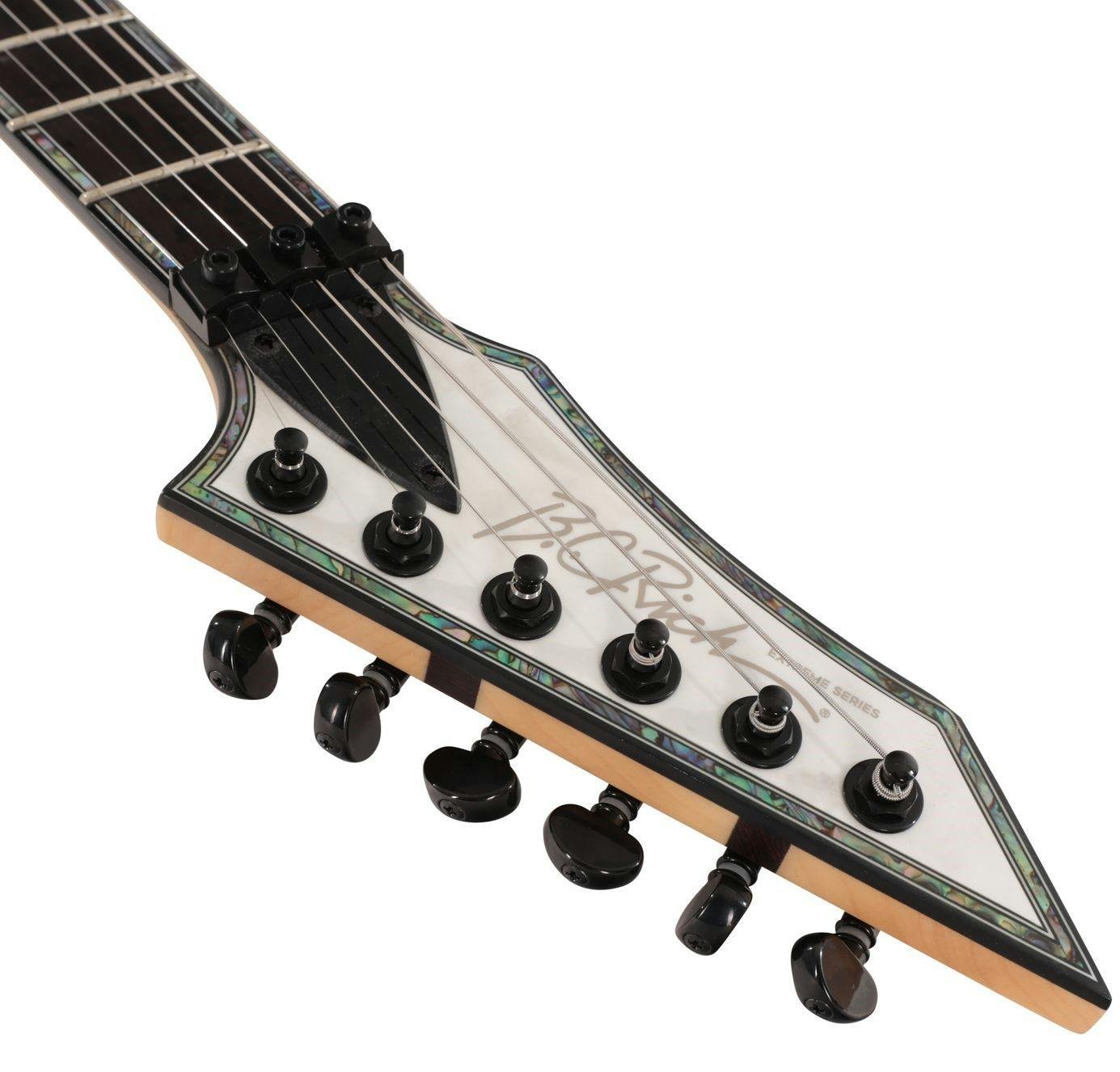 BC Rich Extreme Series Warlock Electric Guitar with Floyd Rose in Matte White - EXDLXWPW-BC-Rich-Extreme-Series-Warlock-Electric-Guitar-Floyd-Rose--Matte-White-Headstock.jpg