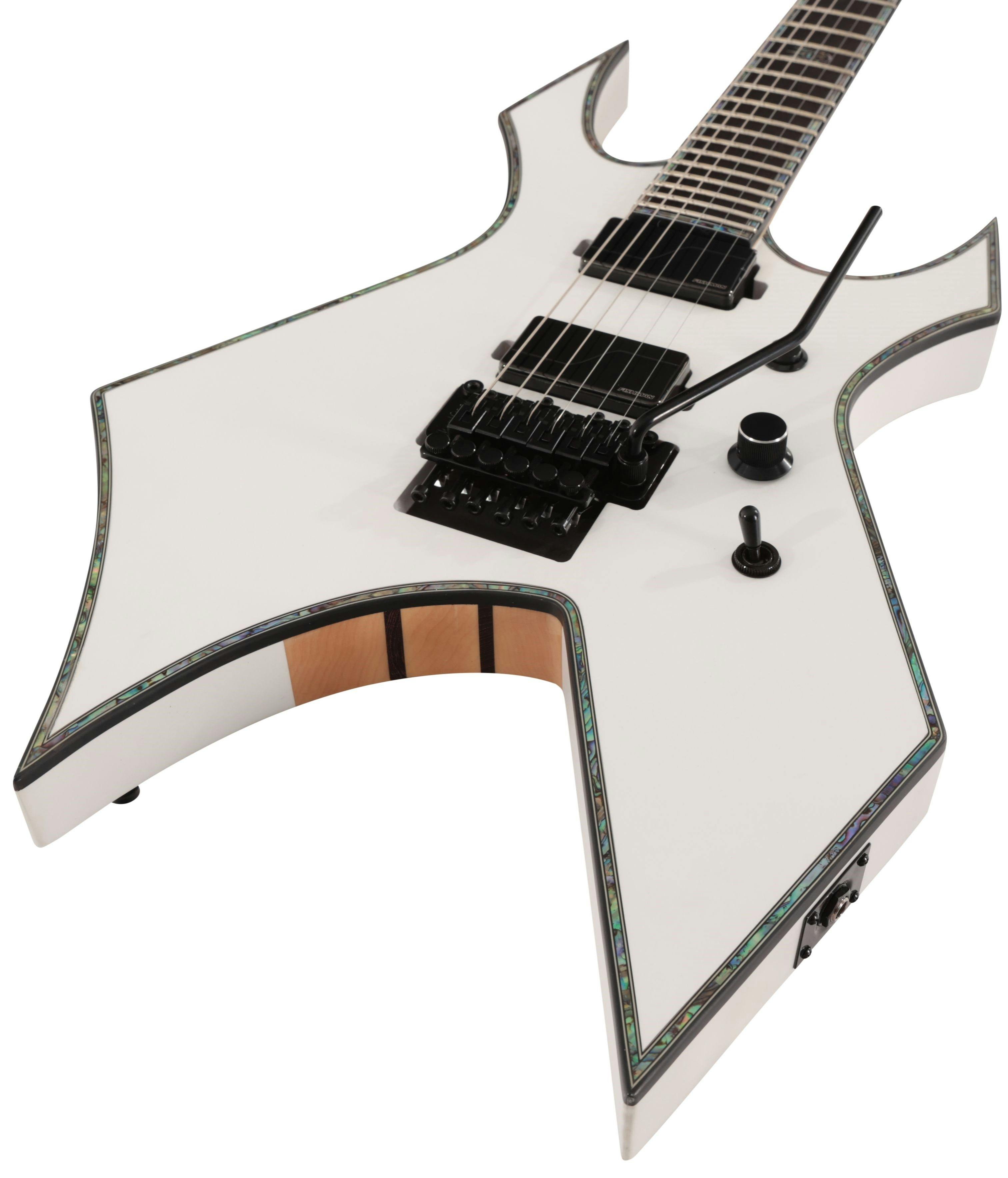 BC Rich Extreme Series Warlock Electric Guitar with Floyd Rose in Matte White - EXDLXWPW-BC-Rich-Extreme-Series-Warlock-Electric-Guitar-Floyd-Rose--Matte-White-Bottom.jpg