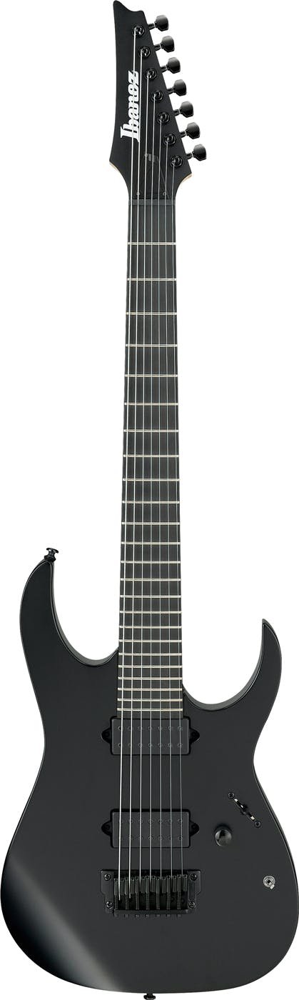 Ibanez RGIXL7-BKF Iron Label Electric Guitar In Black Flat