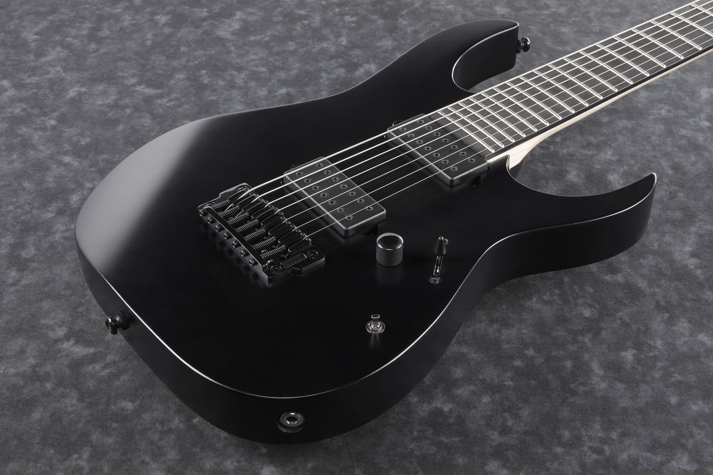 Ibanez RGIXL7-BKF Iron Label Electric Guitar In Black Flat
