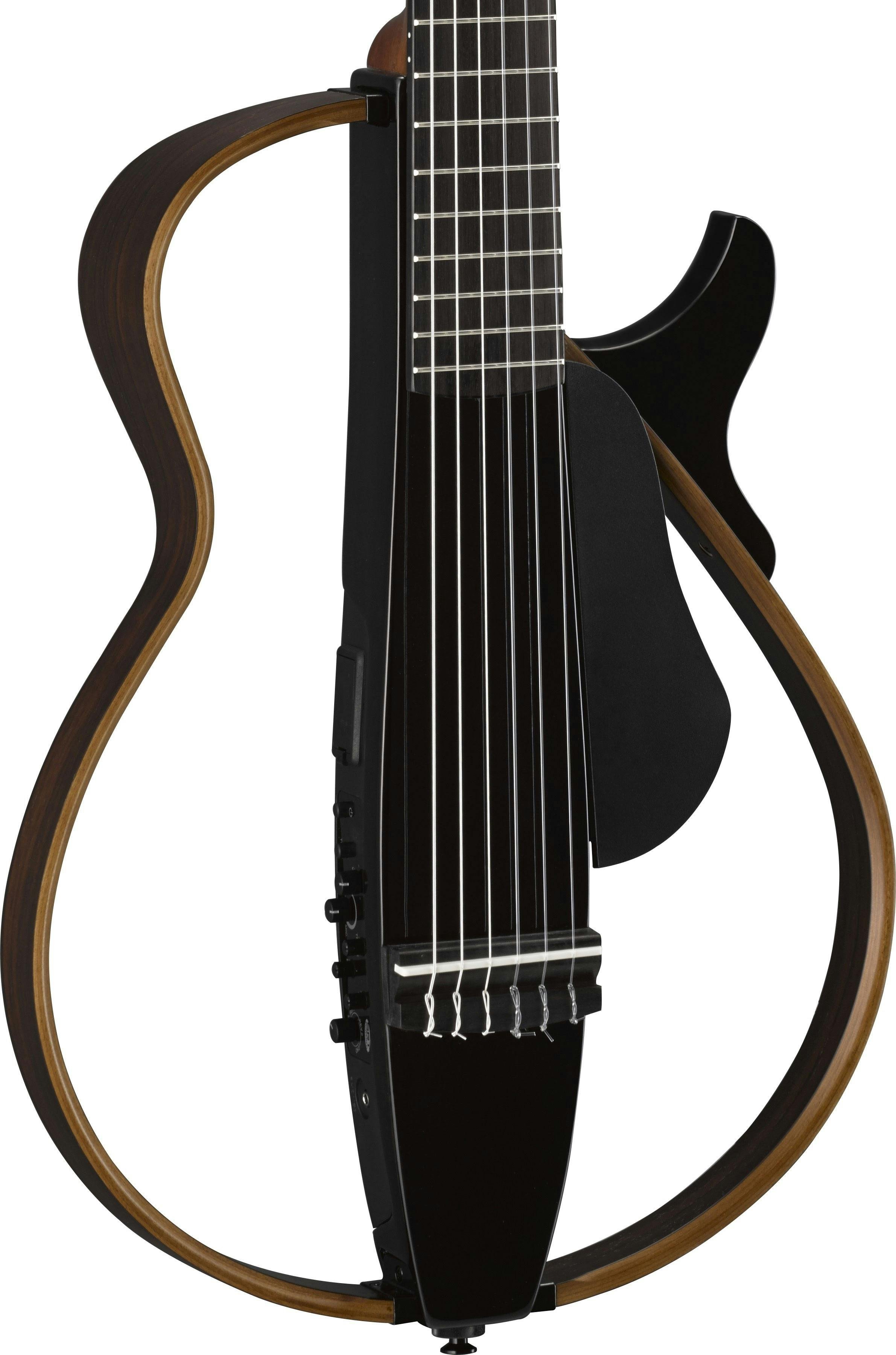Yamaha Silent Guitar ブラック 6弦 Yamaha SLG200N Nylon String Silent Guitar in Trans Black