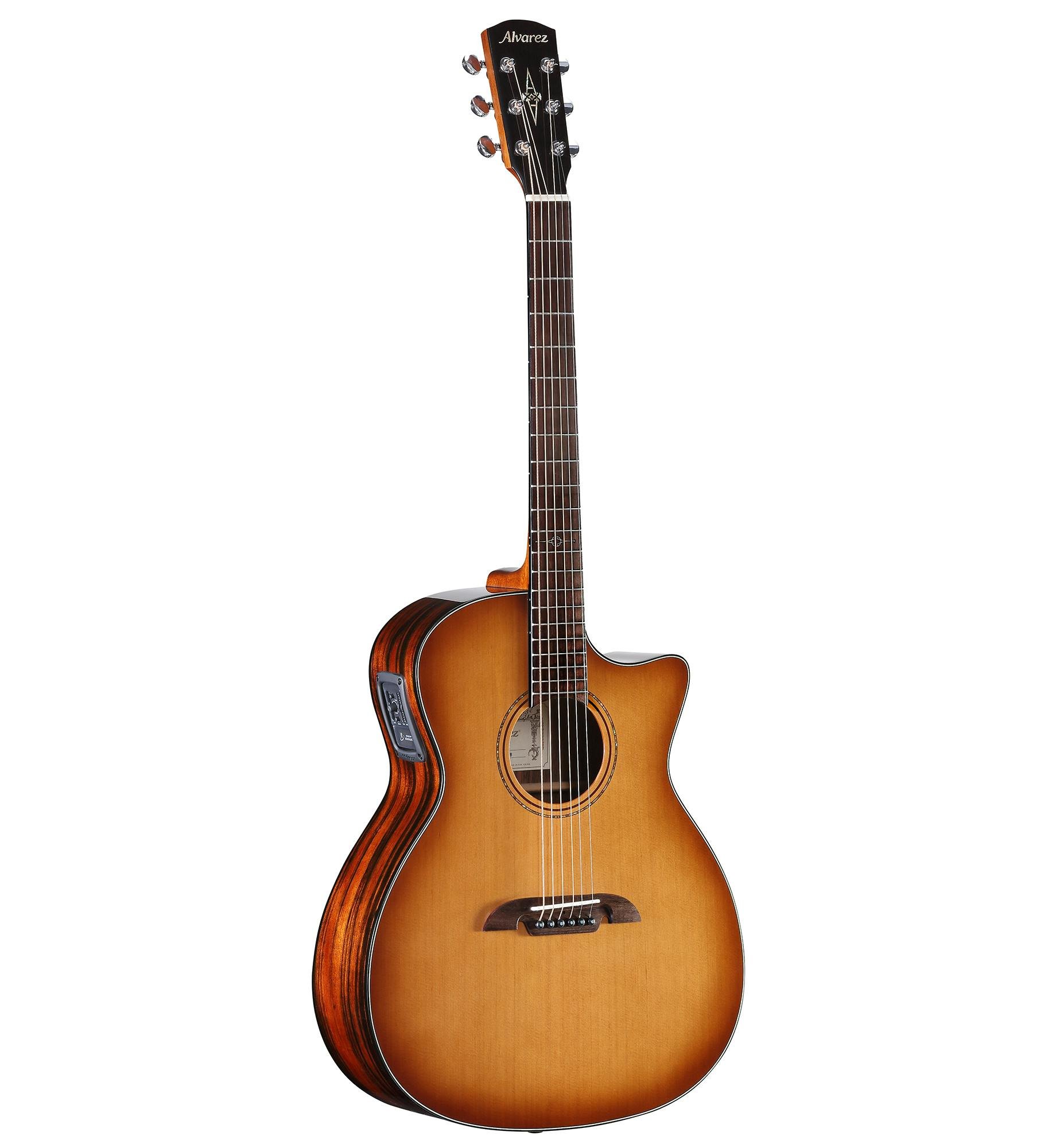 Alvarez Artist Elite AGE95CESHB Grand Auditorium Electro-Acoustic in Shadowburst - 320374-AGE95CESHB-Front-3_4.jpg