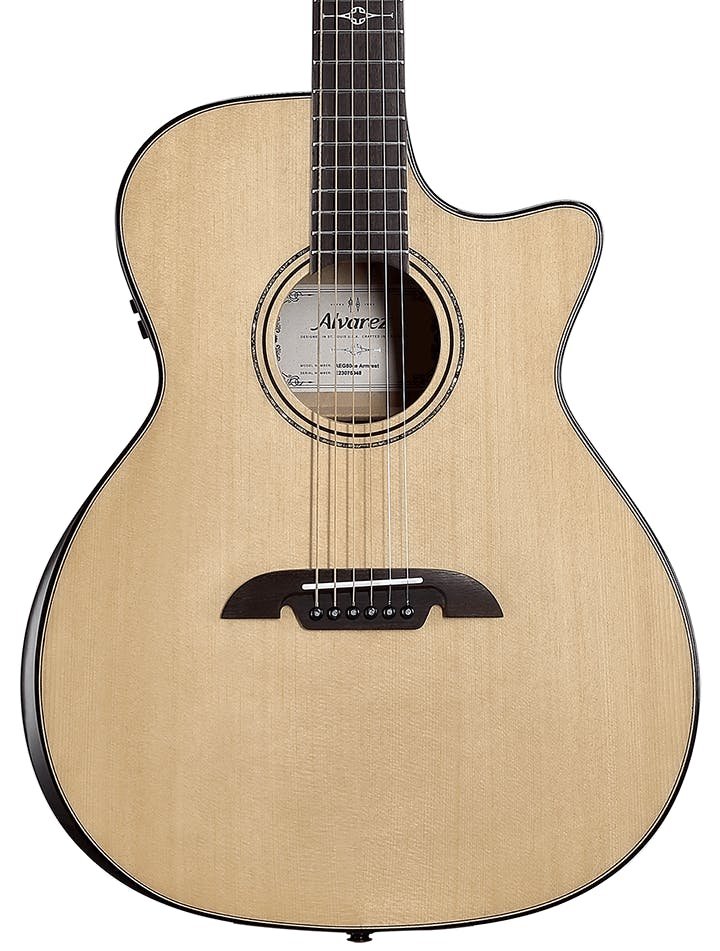 Alvarez Artist Elite AEG80CE Grand Auditorium Electro-Acoustic in Natural with Cutaway - AEG80CESPBAR-Alvarez-Artist-Elite-Grand-Auditorium-Cutaway-Bevel-Spruce-top-Tint-Flame-Maple-back-LR-Baggs-SPB-Hero.jpg