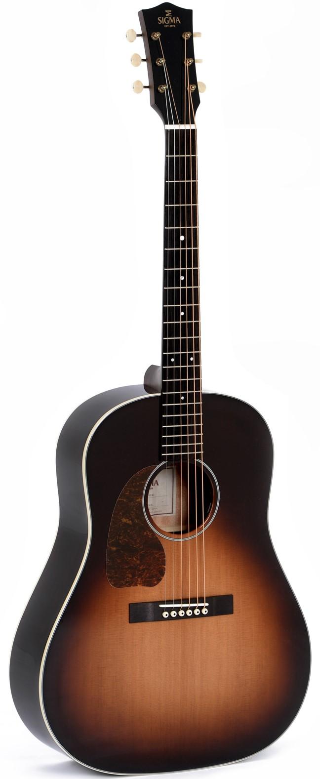 Sigma SG Series JM-SG45 Left Handed Electro Acoustic Guitar in Sunburst - SIG-GTR-JM-SG45L-Front.jpg