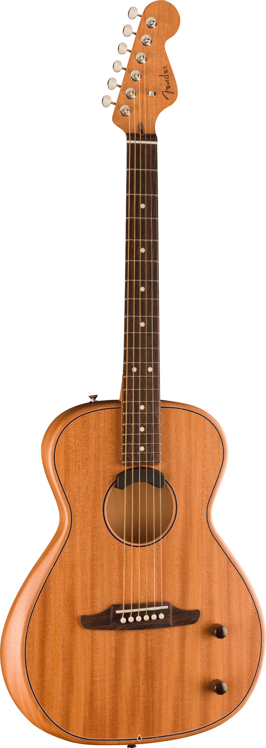 Fender Highway Series Parlour Electro Acoustic Guitar in All-Mahogany - 0972522122-fender-highway-series-parlor-angle.jpg