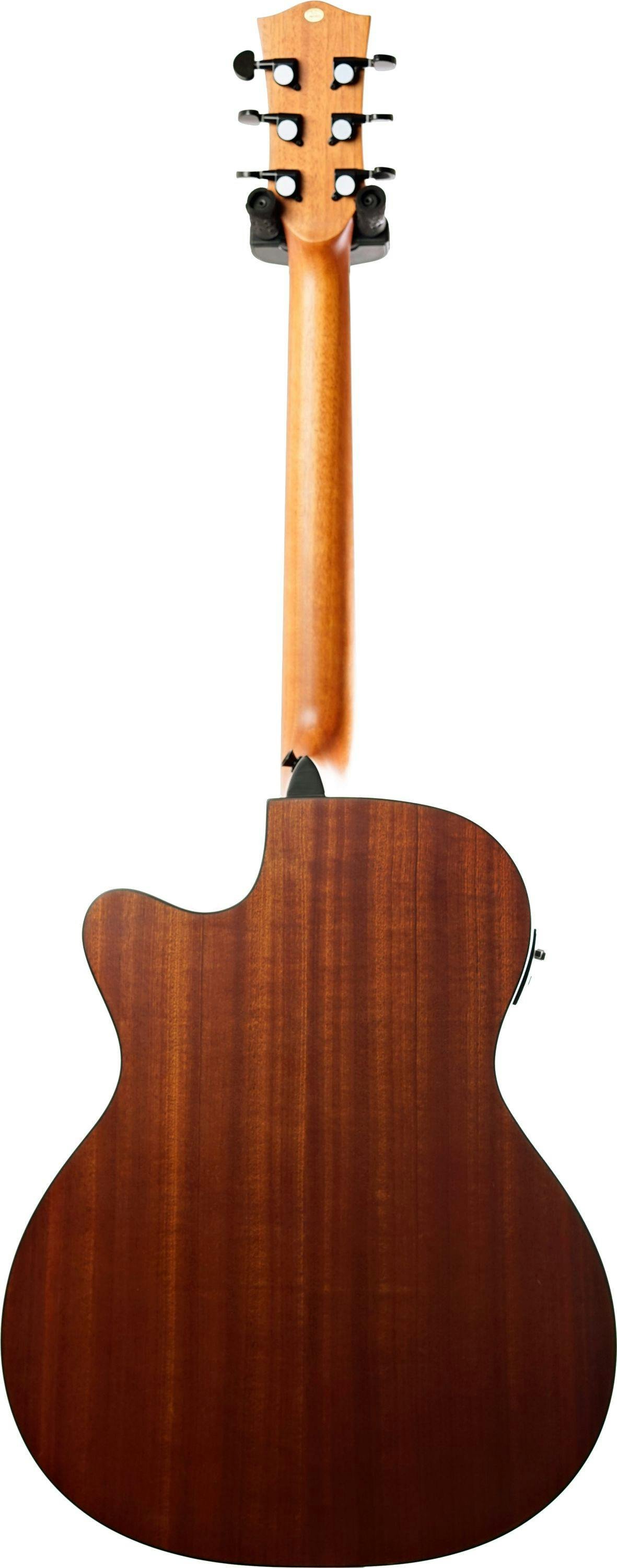 EastCoast G1CE Grand Auditorium Cutaway Electro Acoustic Guitar In Natural - 347387-G1CE Satin Natural Back.jpg